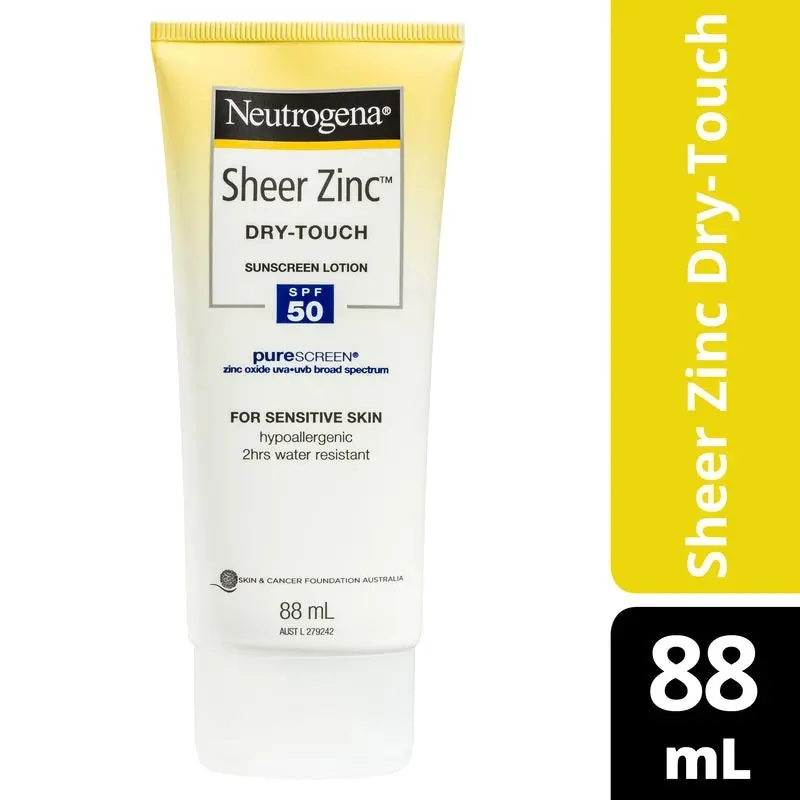 Neutrogena Sheer Zinc Fragrance Free Dry-Touch Sunscreen Lotion SPF 50 88ml