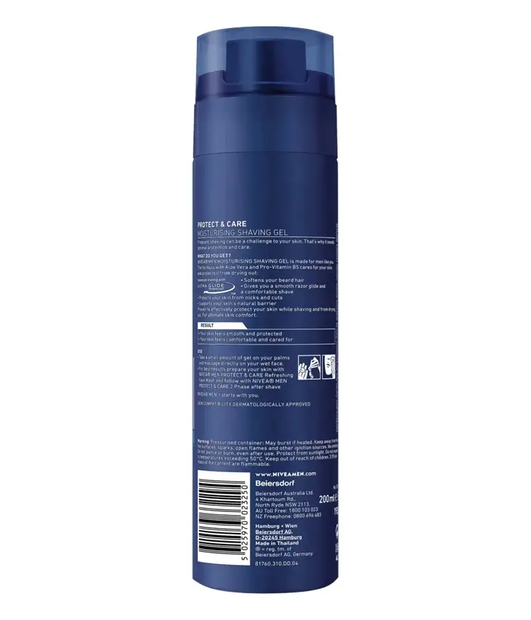 Nivea Men Protect & Care Moisturising Shaving Gel 200ml