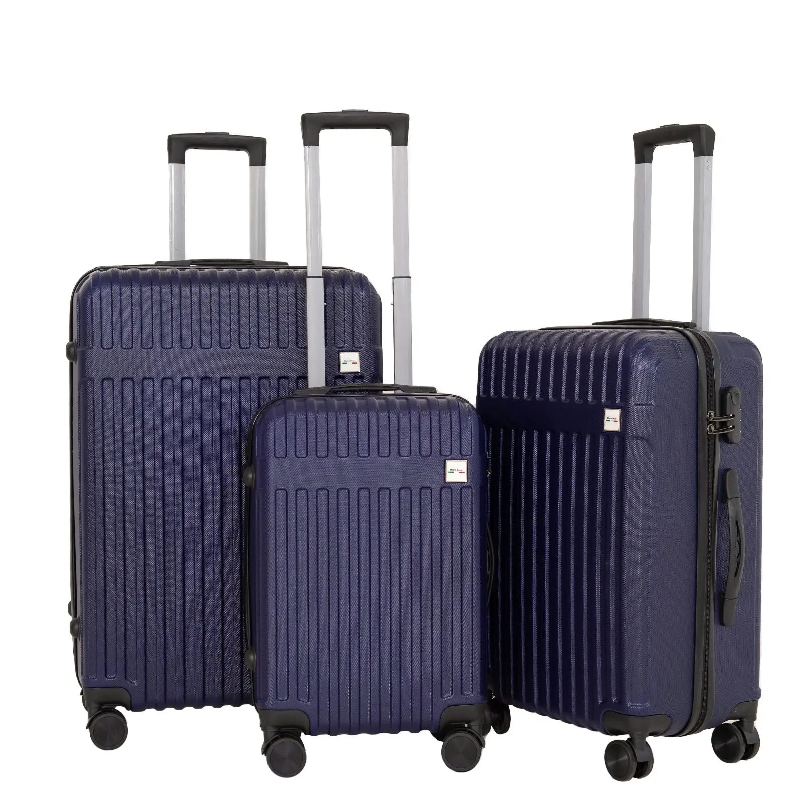 Milano Decor 3 Piece Luggage Set Travel Hard Case 20" 24" 28" Hard Case Durable