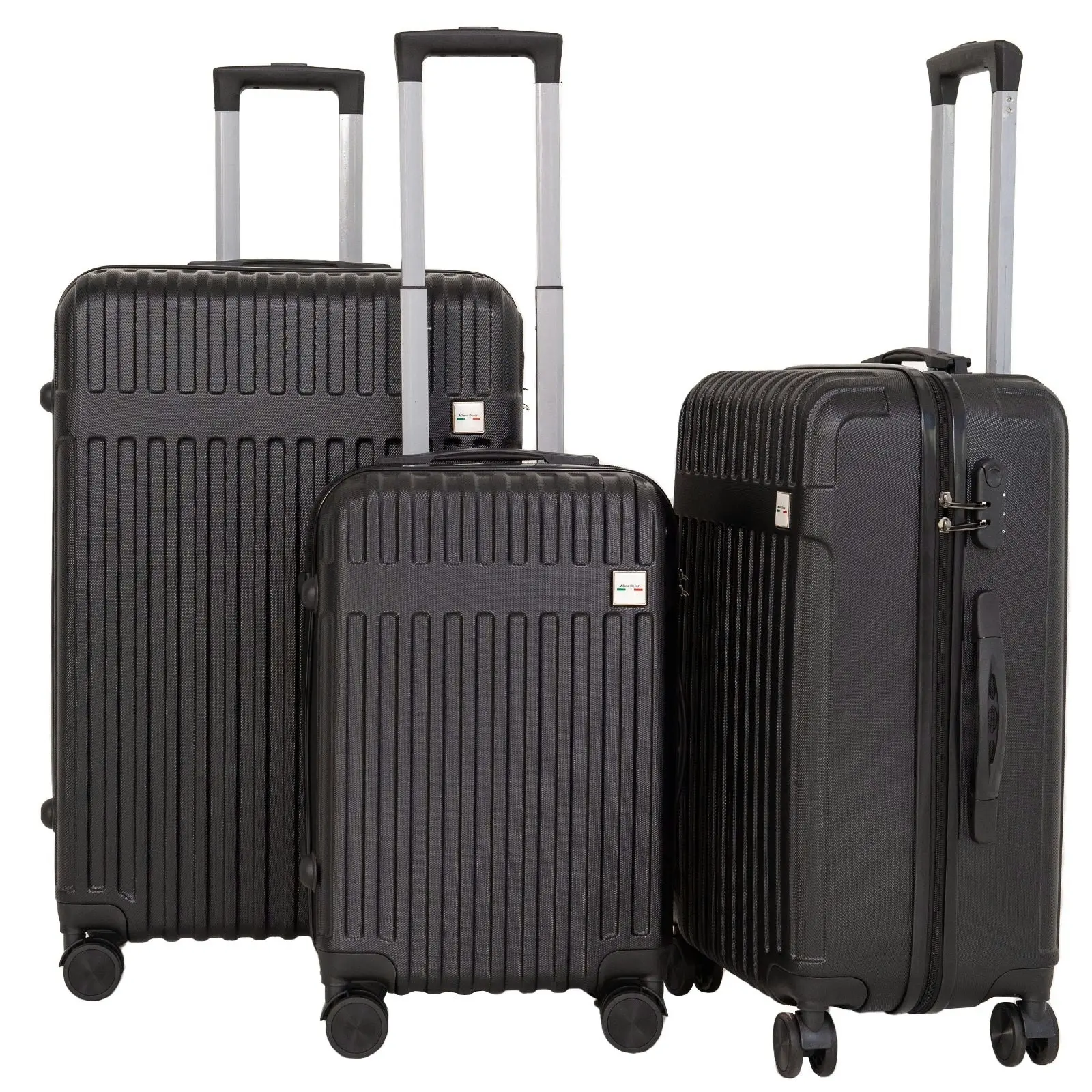 Milano Decor 3 Piece Luggage Set Travel Hard Case 20" 24" 28" Hard Case Durable