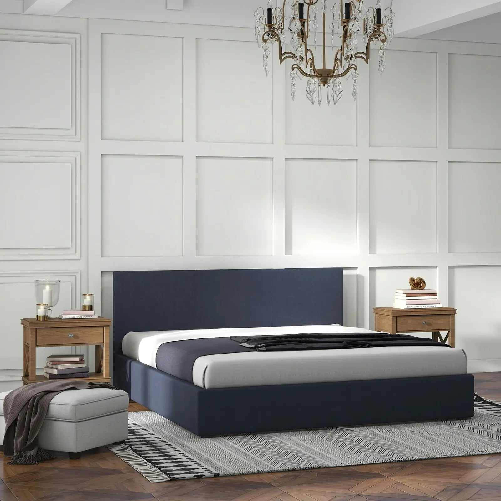 Milano Luxury Gas Lift Bed Frame Base And Headboard With Storage All Sizes