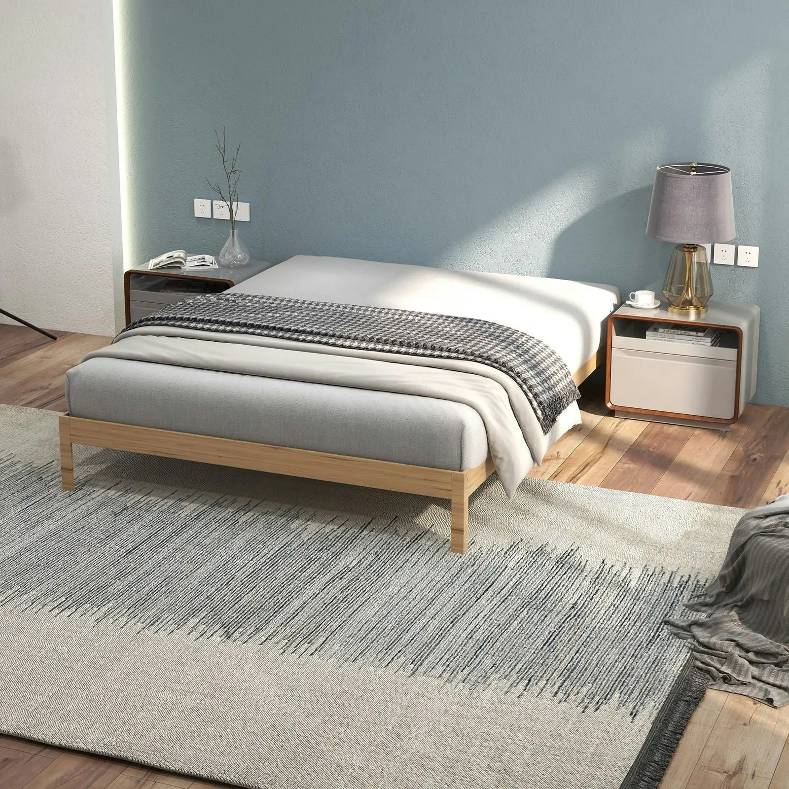 Milano Decor Giulia Wooden Timber Mattress Bed Base Sturdy Practical Stylish