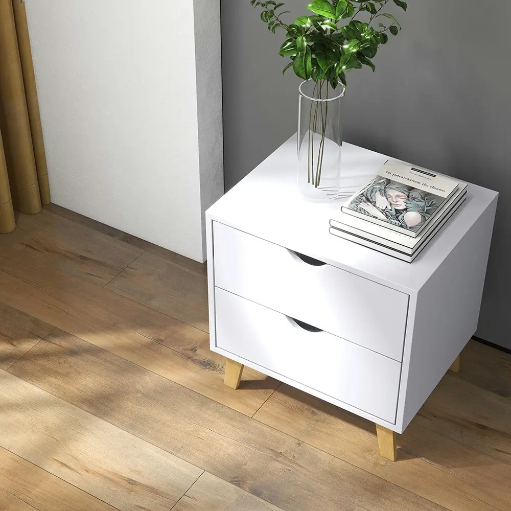 Milano Decor Bedside Table Turramurra Drawers Nightstand Unit Cabinet Storage