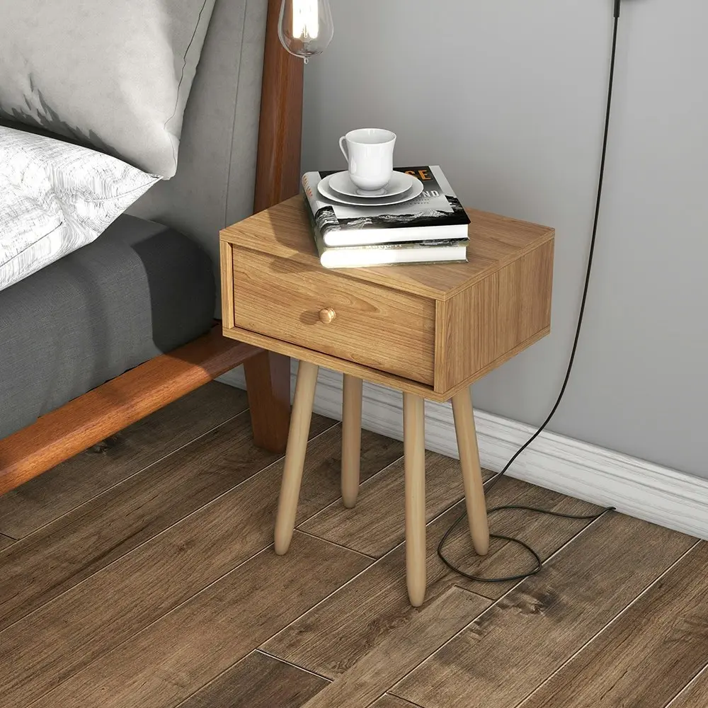 Milano Decor Bedside Table Kirrawee Drawers Nightstand Unit Cabinet Storage