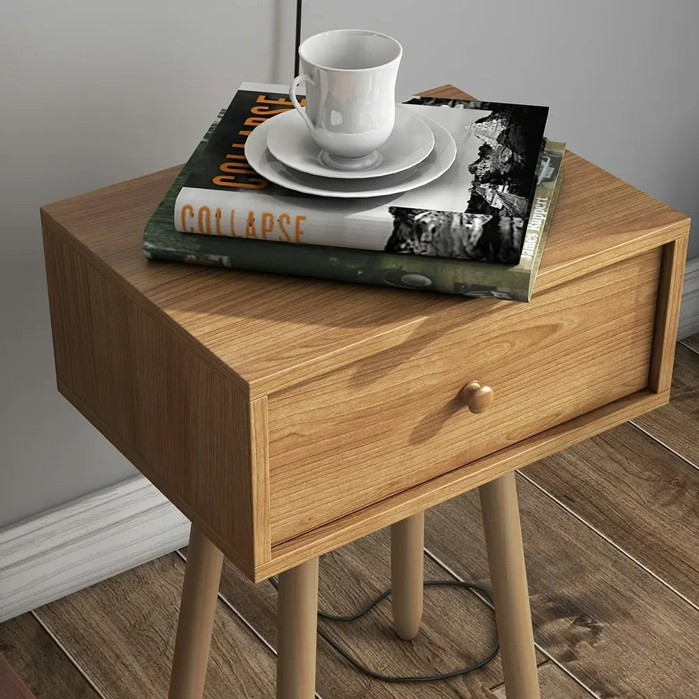 Milano Decor Bedside Table Kirrawee Drawers Nightstand Unit Cabinet Storage