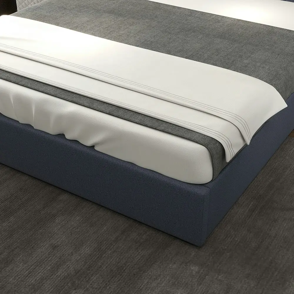 Milano Capri Luxury Gas Lift Bed Frame Base And Headboard With Storage All Sizes