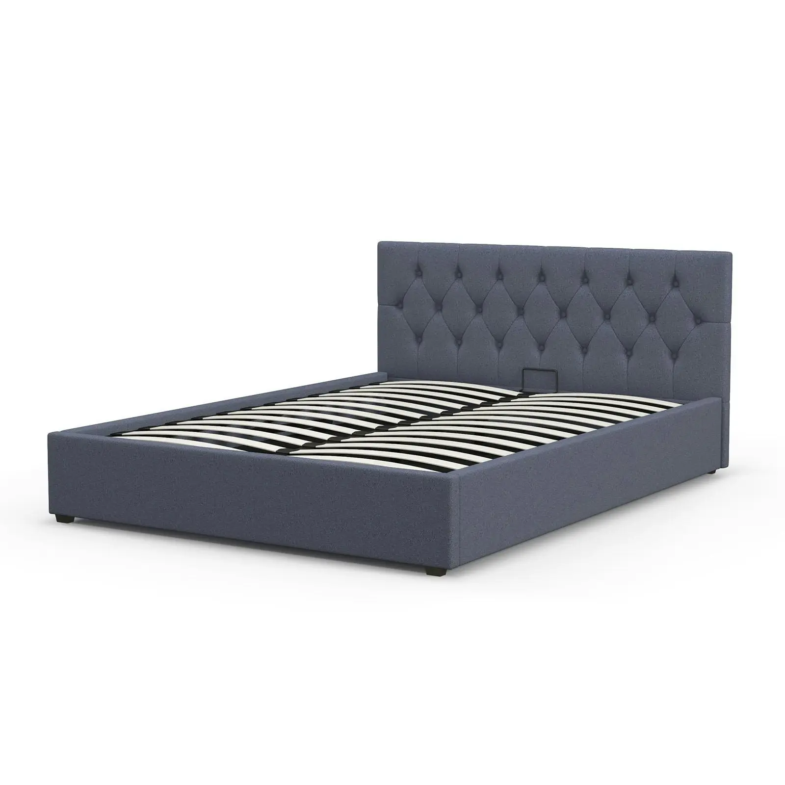 Milano Capri Luxury Gas Lift Bed Frame Base And Headboard With Storage All Sizes