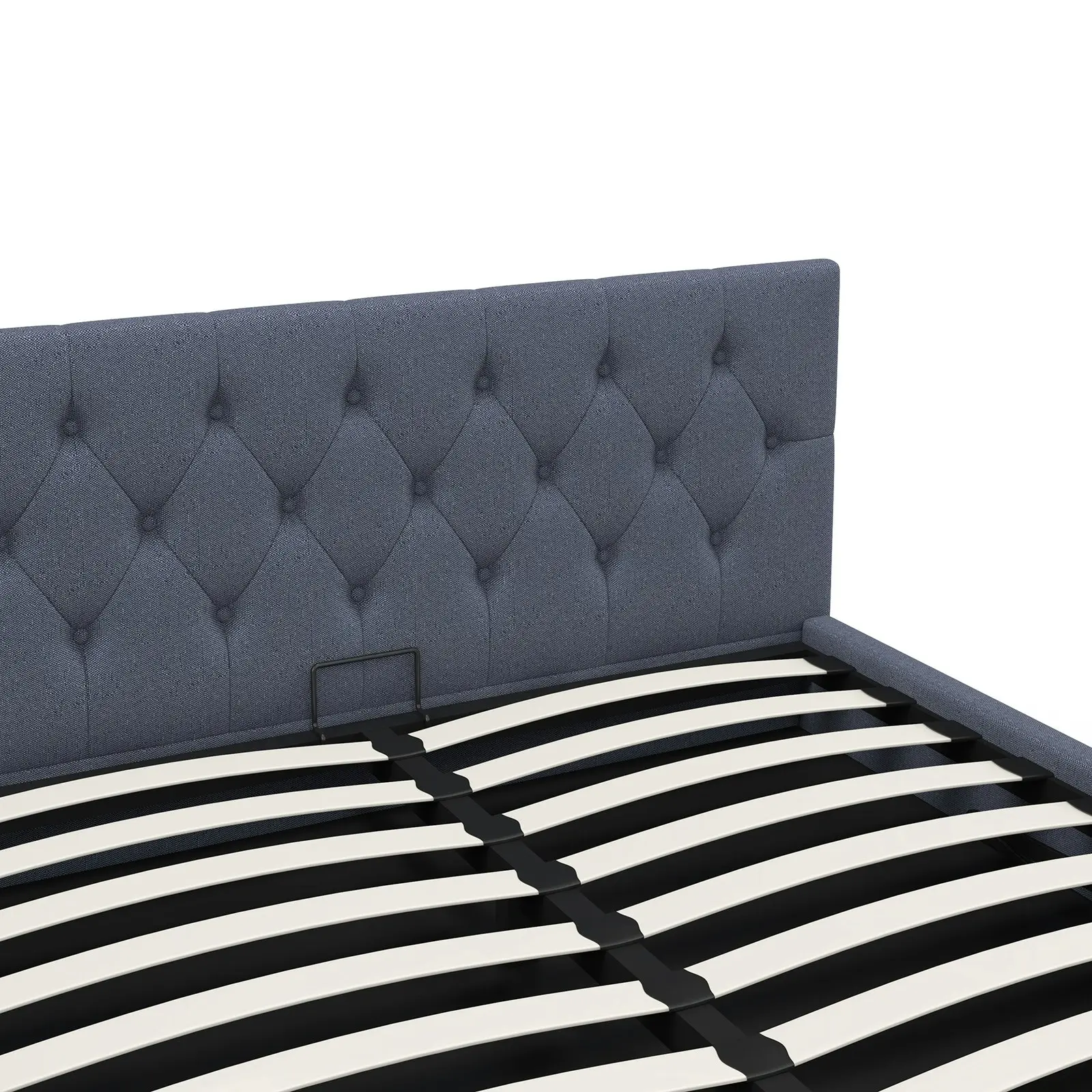 Milano Capri Luxury Gas Lift Bed Frame Base And Headboard With Storage All Sizes