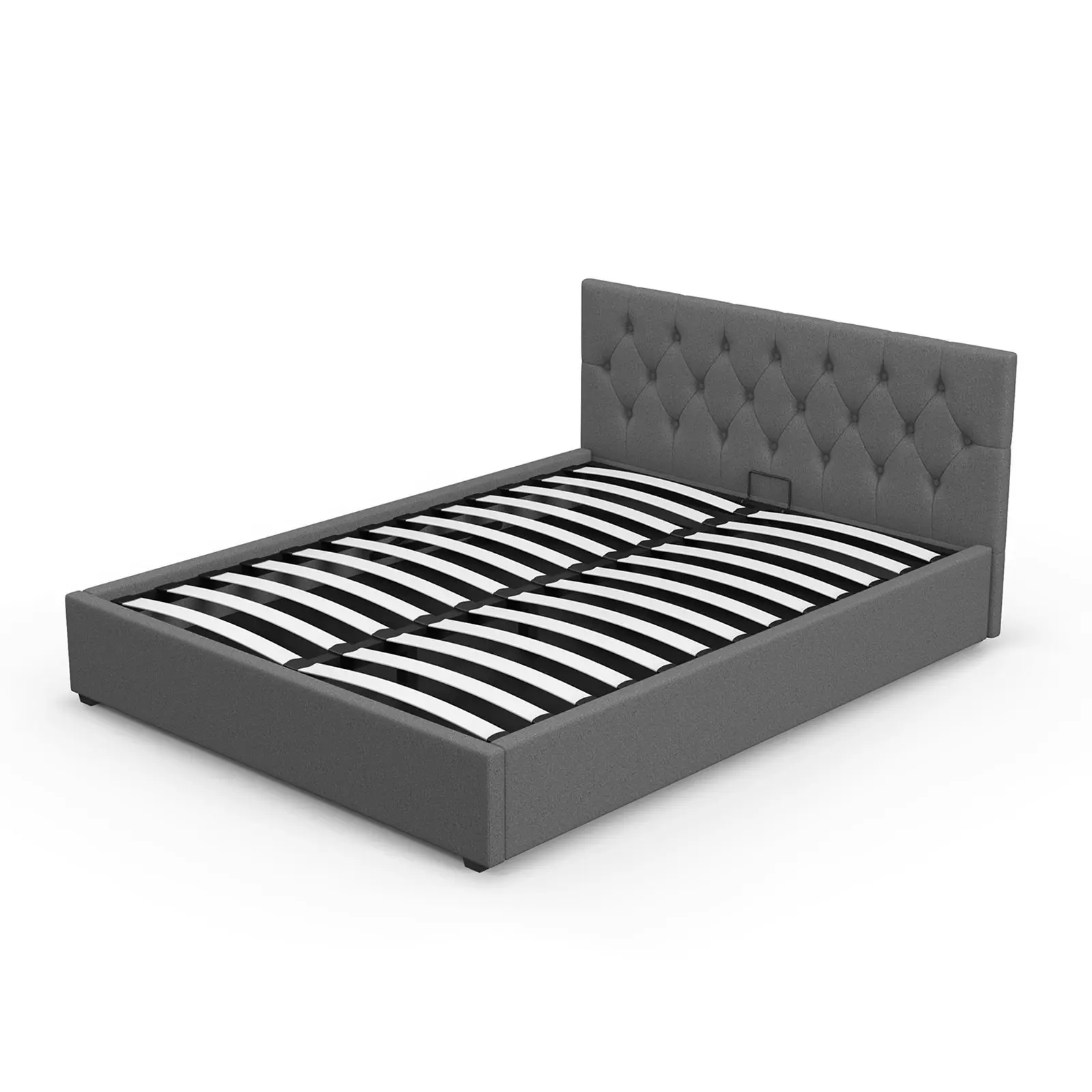 Milano Capri Luxury Gas Lift Bed Frame Base And Headboard With Storage All Sizes