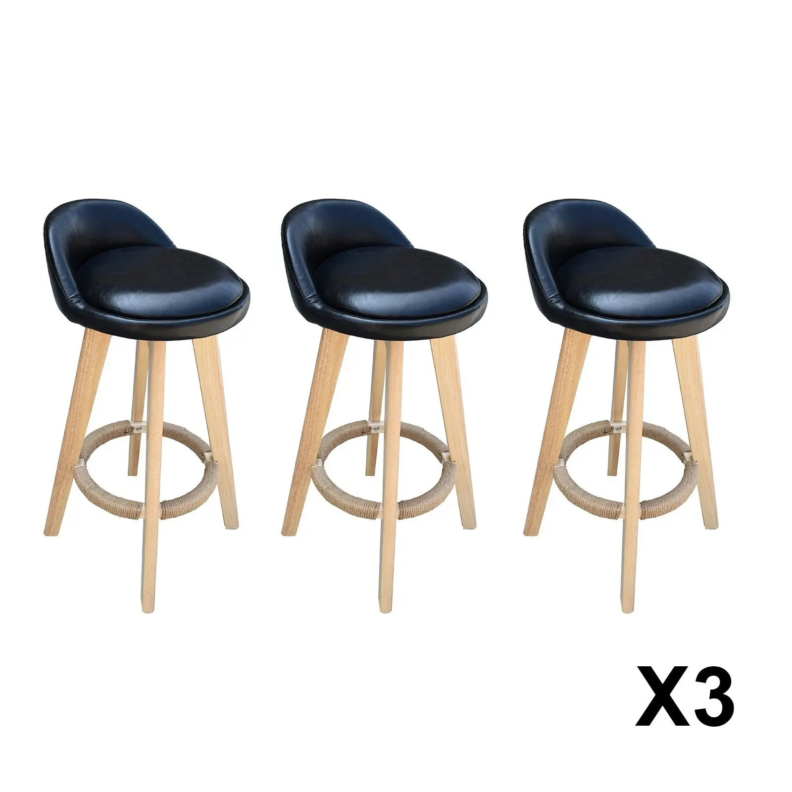 Milano Decor Phoenix Barstool Black Chairs Kitchen Dining Chair Bar Stool