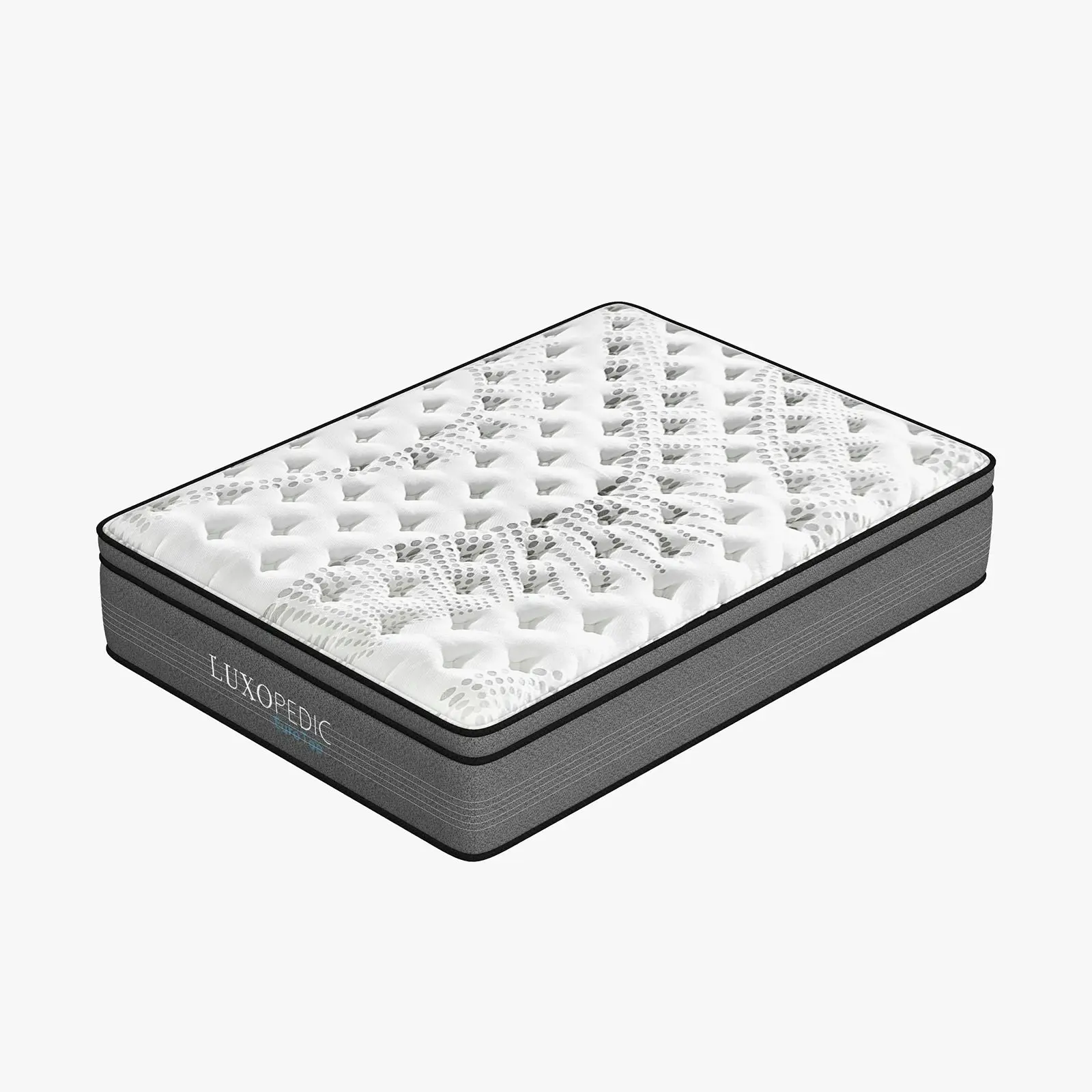 Luxopedic Pocket Spring Mattress 5 Zone 32CM Euro Top Memory Foam Medium Firm