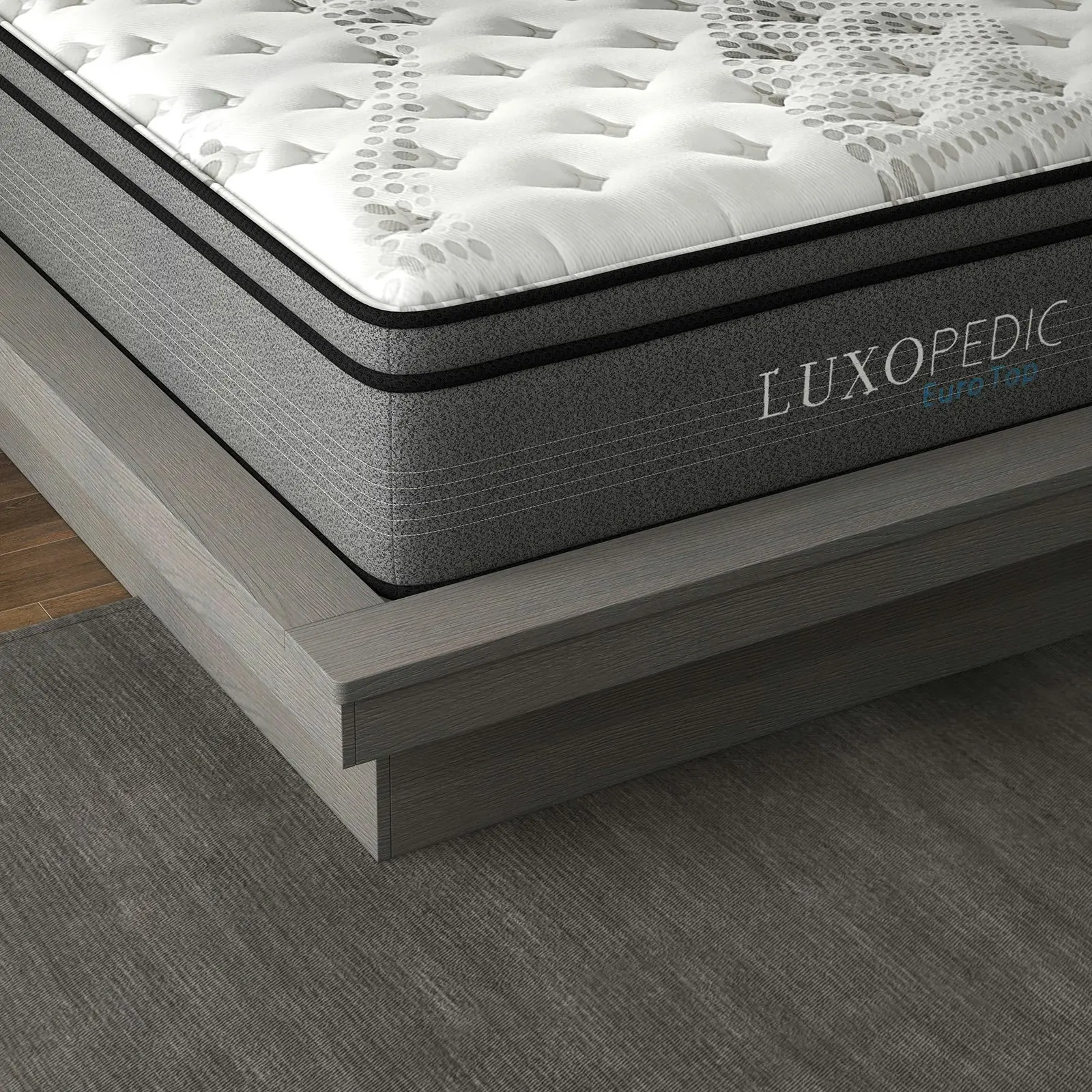 Luxopedic Pocket Spring Mattress 5 Zone 32CM Euro Top Memory Foam Medium Firm