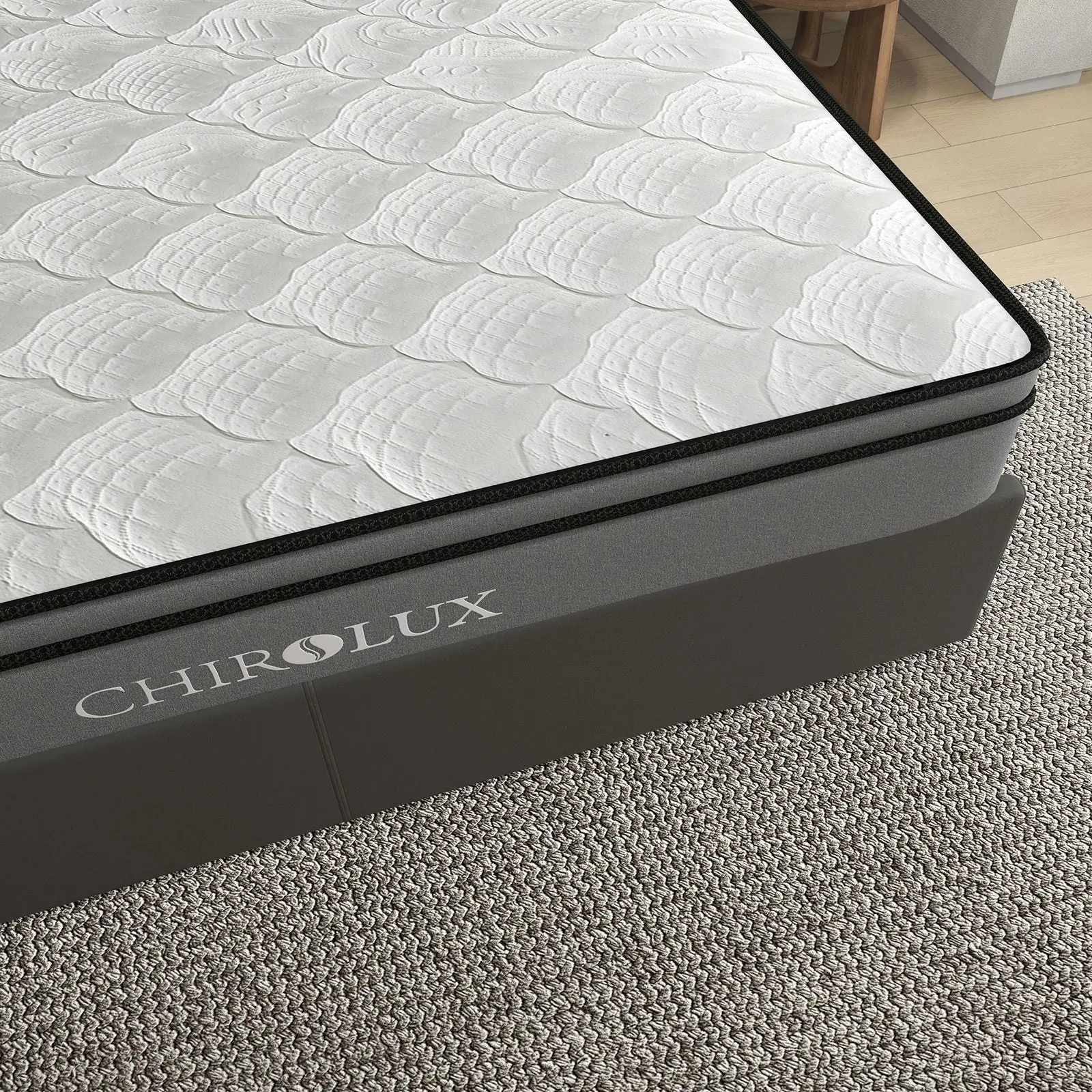 Chiro Lux Cooling Latex Foam Pocket Spring Mattress 5 Zone Medium Firmness 34cm