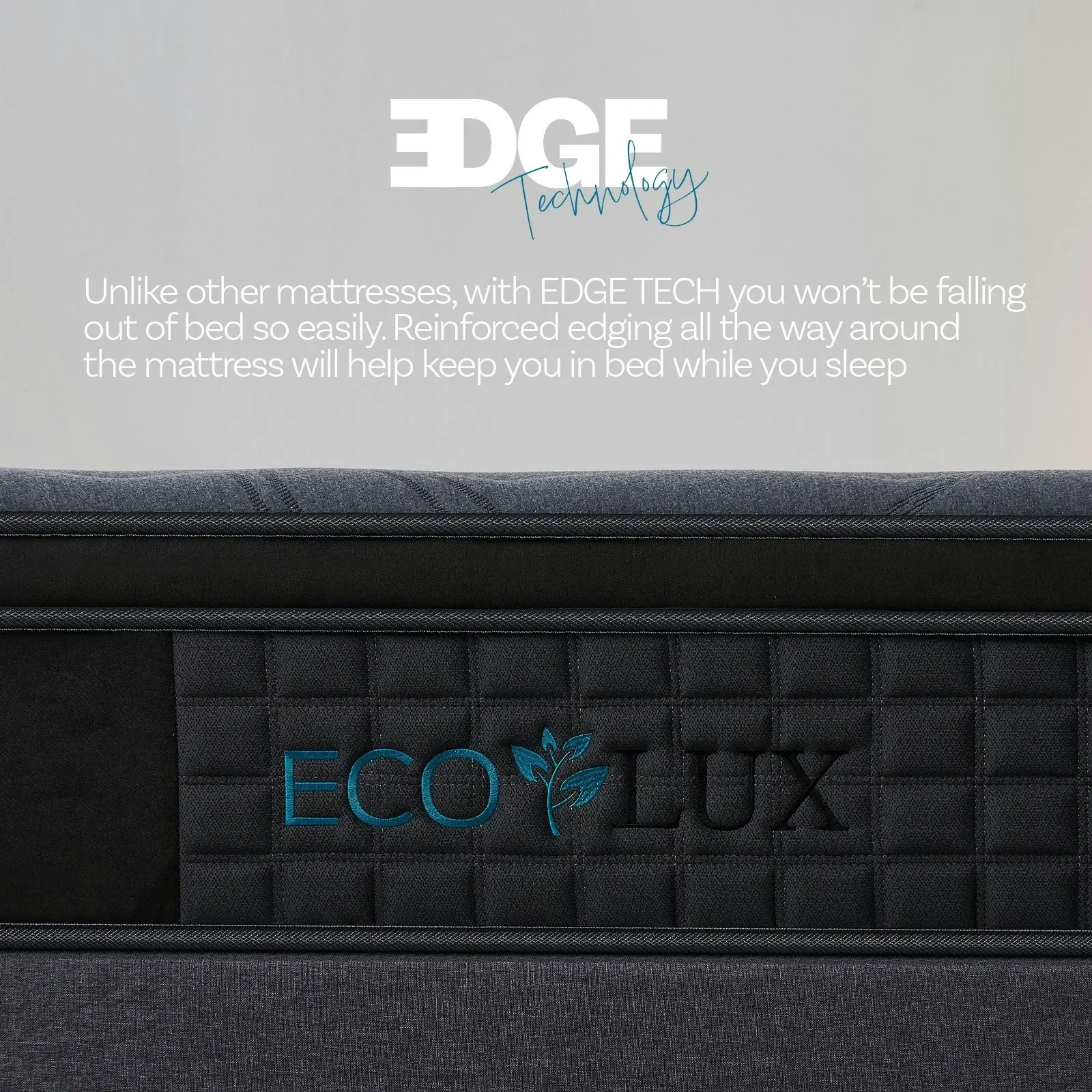 Eco Lux Euro Top 7-Zone Pocket Spring Mattress Plush Edge Support Medium Firm