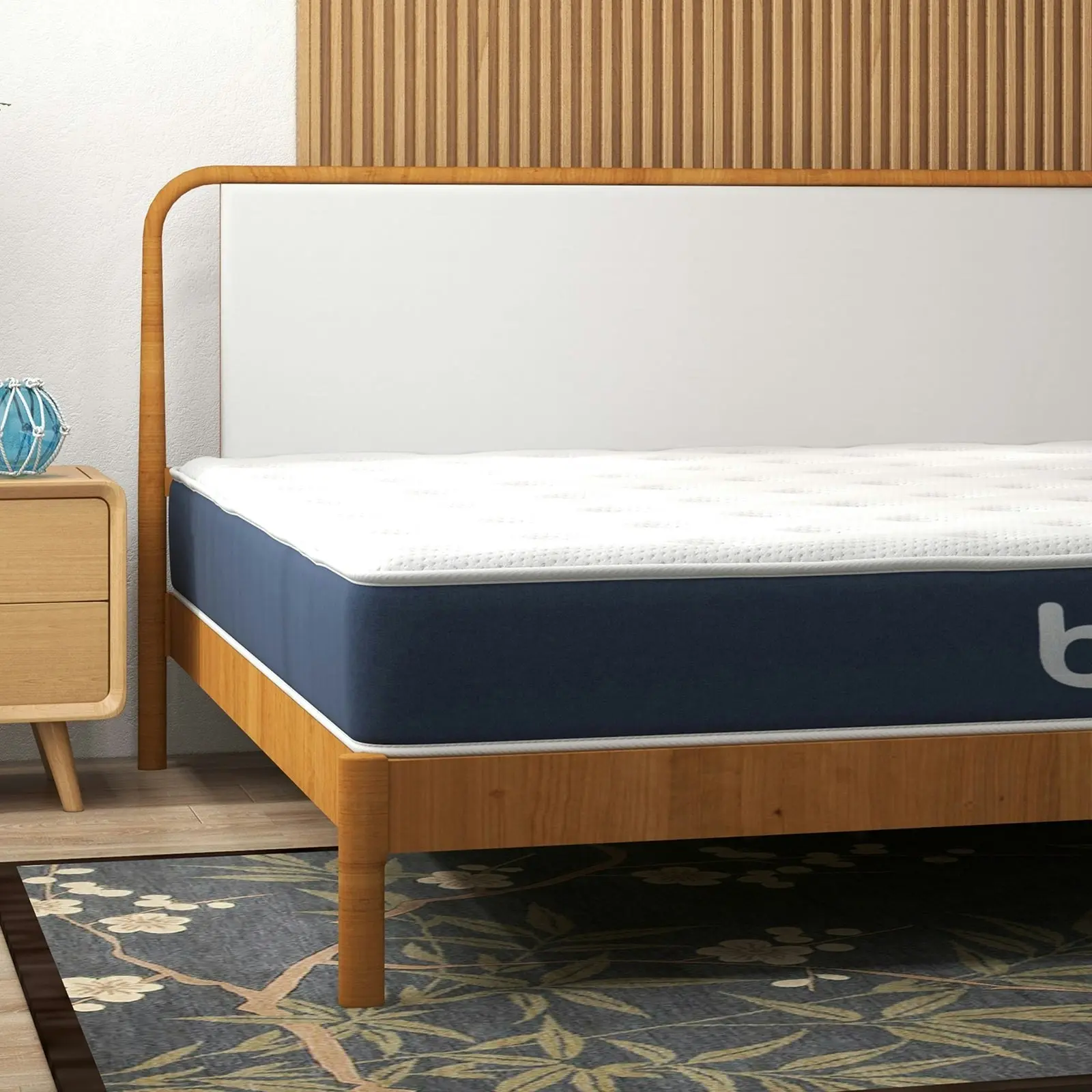 Milano Blu Mattress Hybrid Memory Foam Bonnell Spring Design Medium Firm 23cm