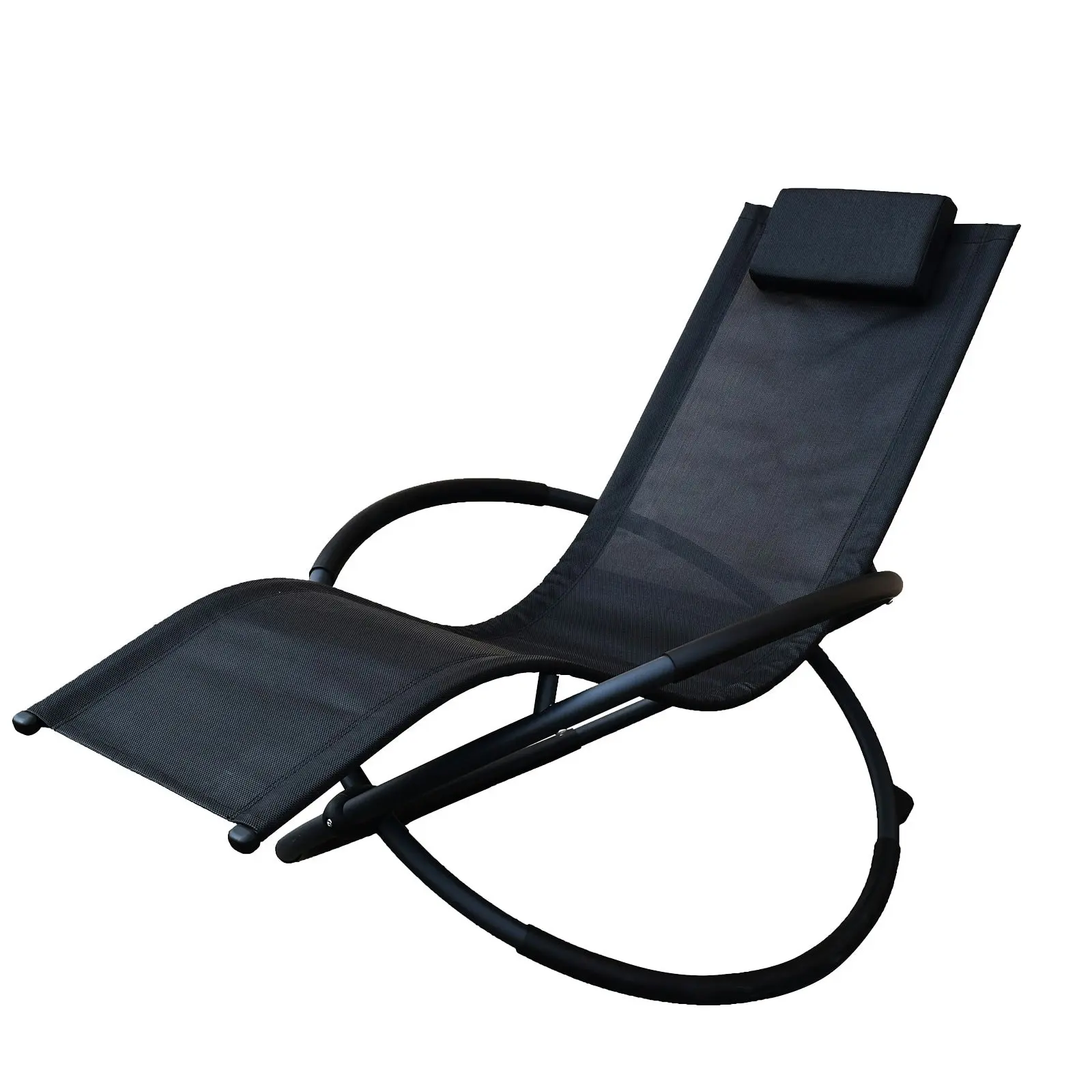 Arcadia Furniture Zero Gravity Portable Foldable Rocking Chair Recliner Lounge