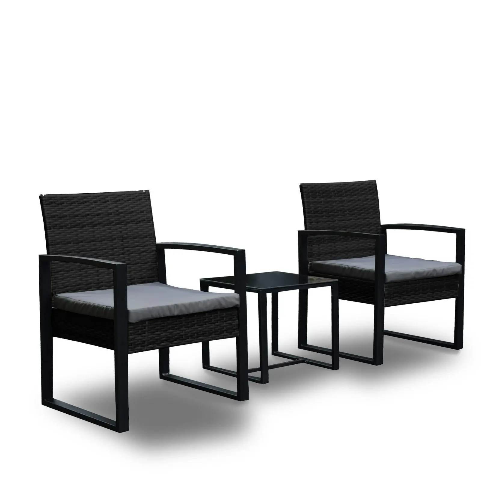 Arcadia Furniture Outdoor 3 Piece Wicker Rattan Patio Set Garden Patio Home