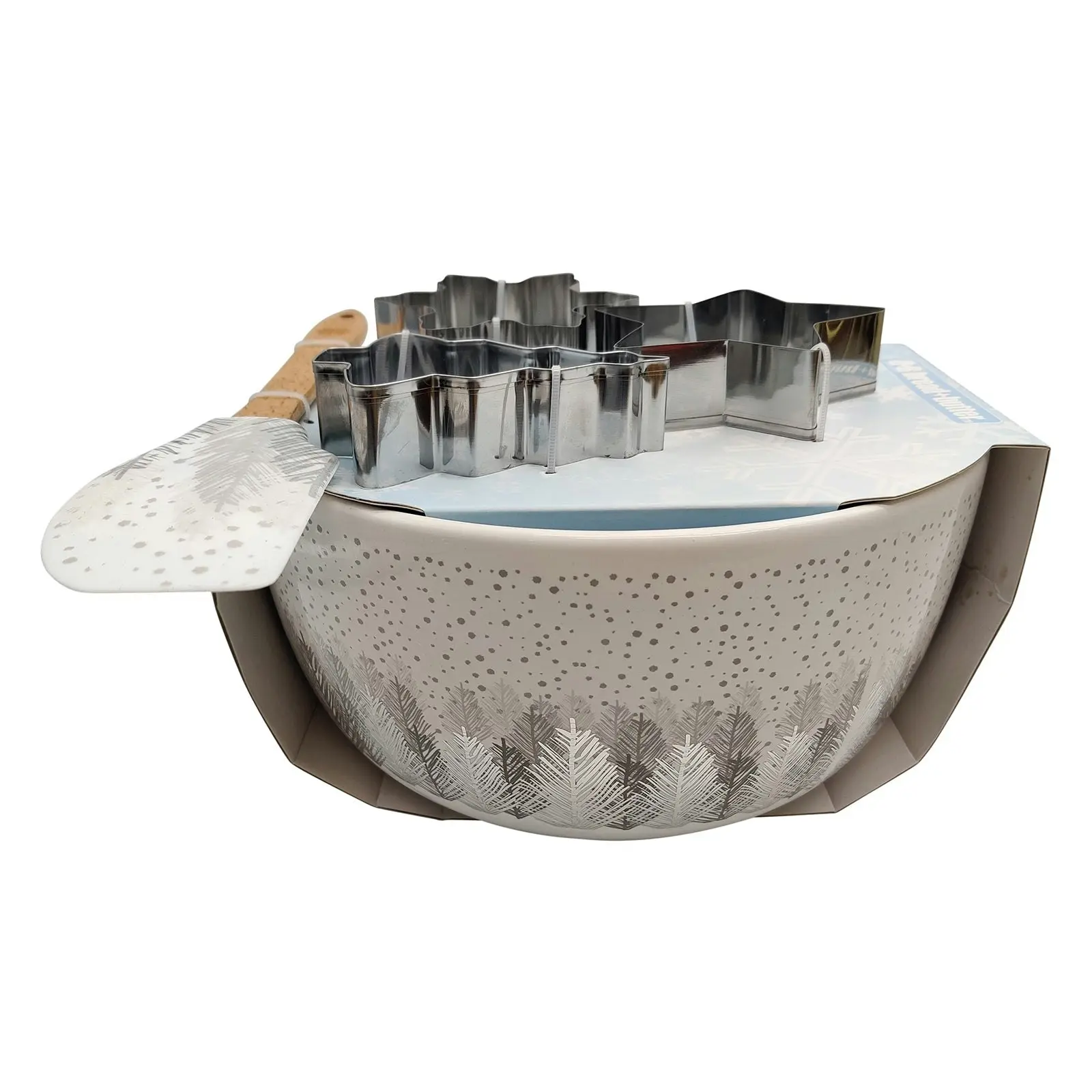 Bread and Butter Electroplate Tree Mini Mix Bowl Set - Silver