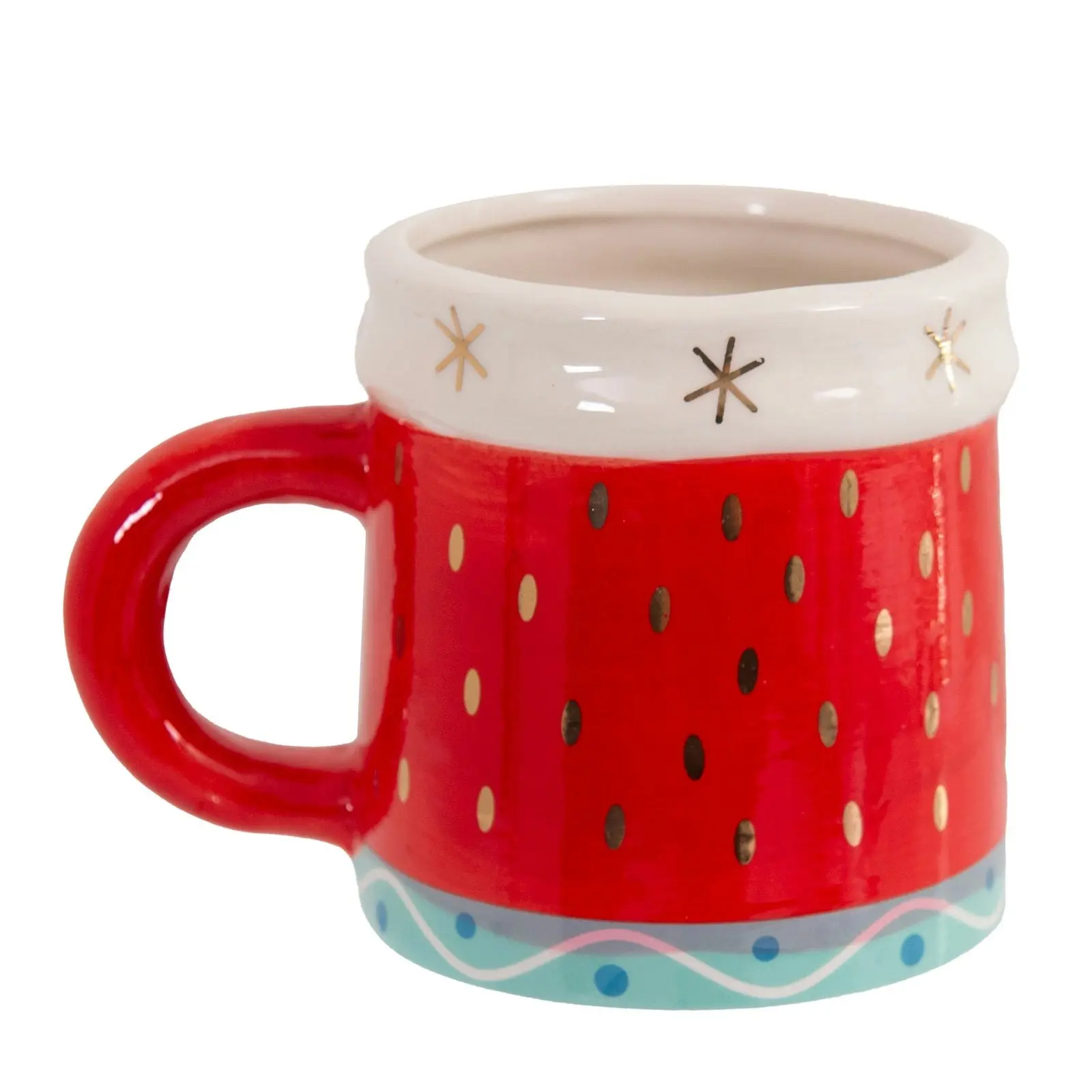 Bread and Butter Santa Mug - 14 Oz - Red