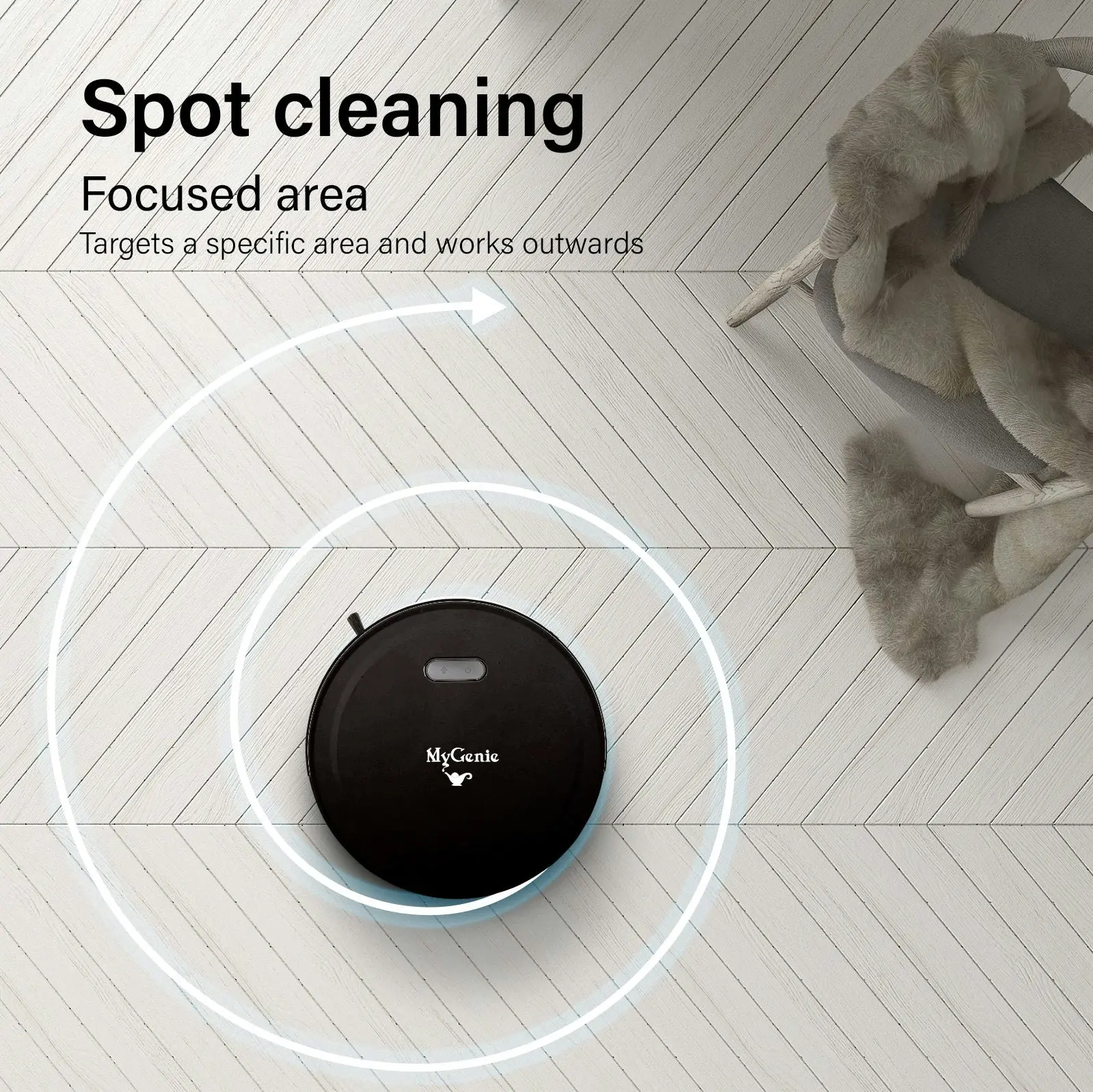 MyGenie Smart Robotic Vacuum Cleaner App Controlled Carpet Floors Auto Robot