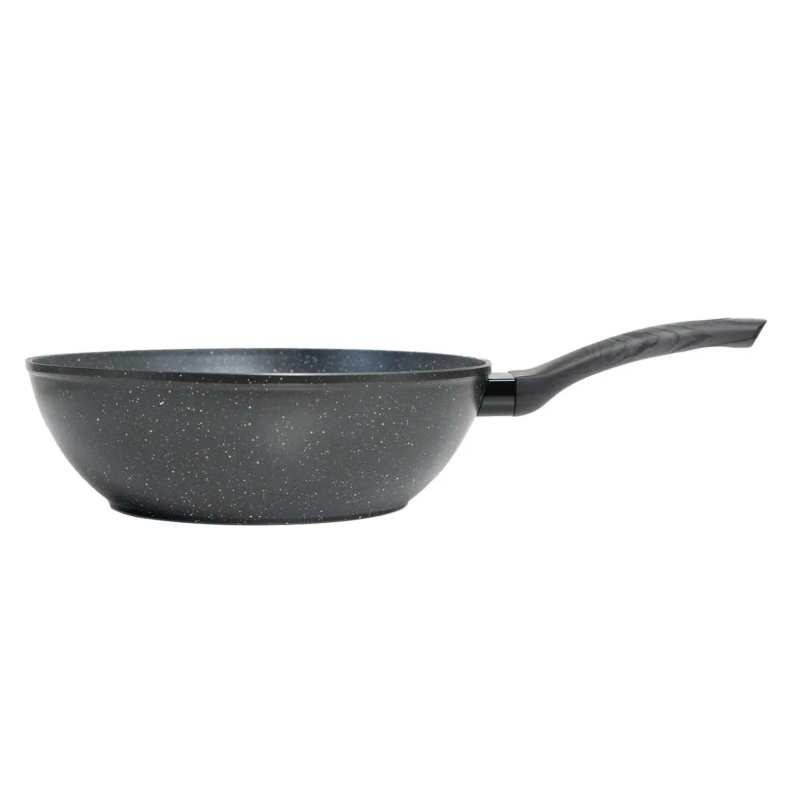 Stone Chef Forged Wok Non Stick Cookware Kitchen Black Grey Handle 28cm