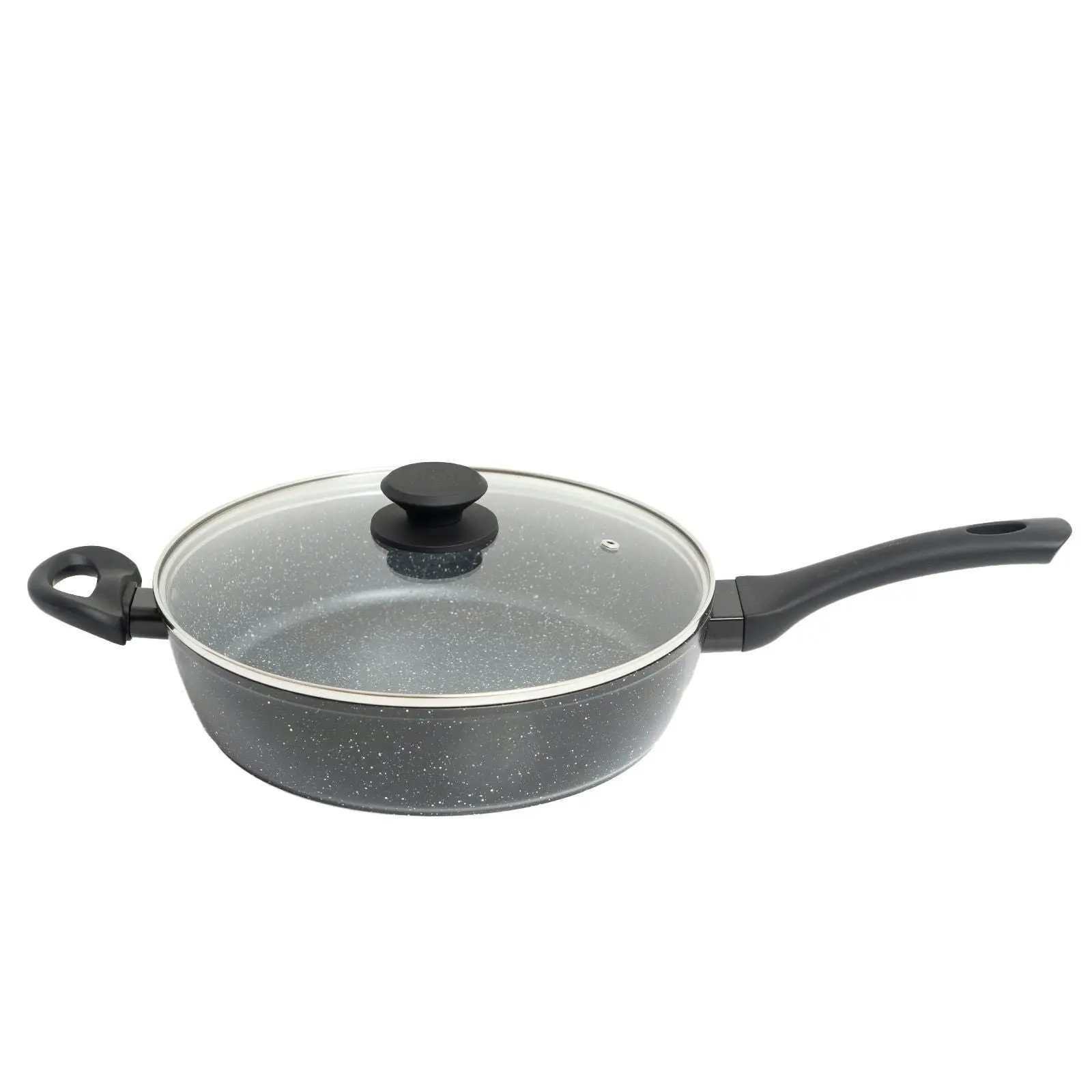 Stone Chef 3 Piece Set - 28cm Wok, 20cm Saucepan + Lid, 28cm Deep Frypan + Lid