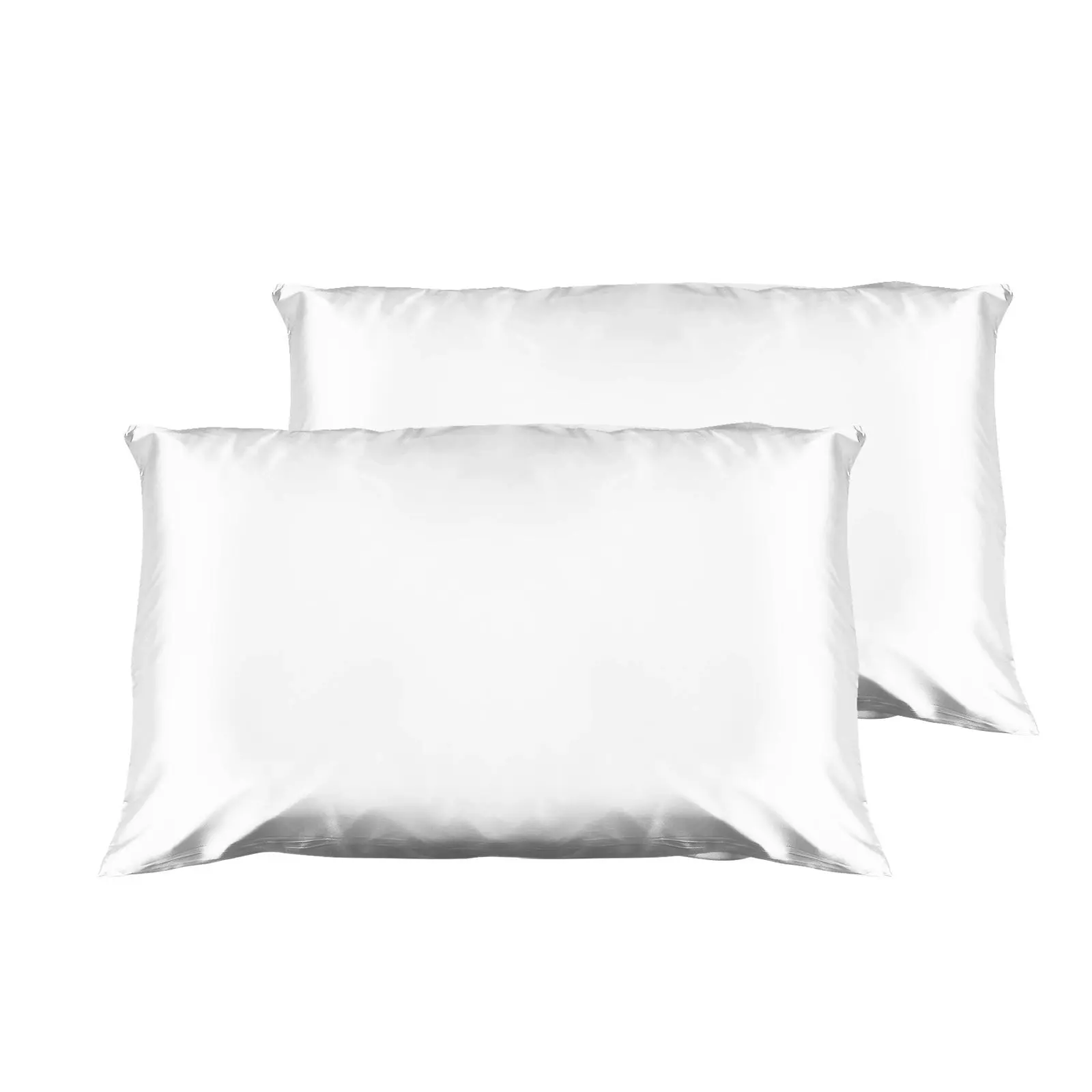 2000 Thread Count 4 Piece Sheet Set And Bonus Twin Pack Satin Pillowcases White