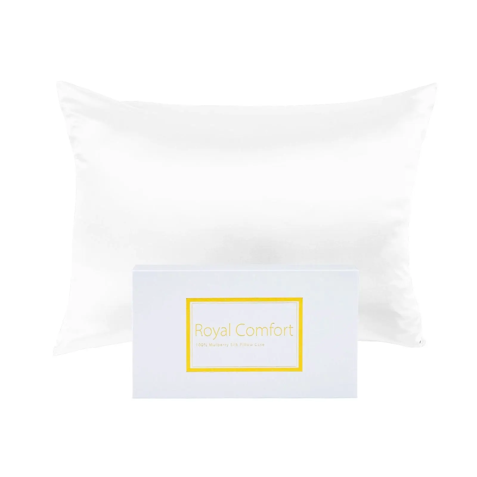 Silk Pillowcase Pack White And 360GSM Silk Touch Quilt Queen Bundle