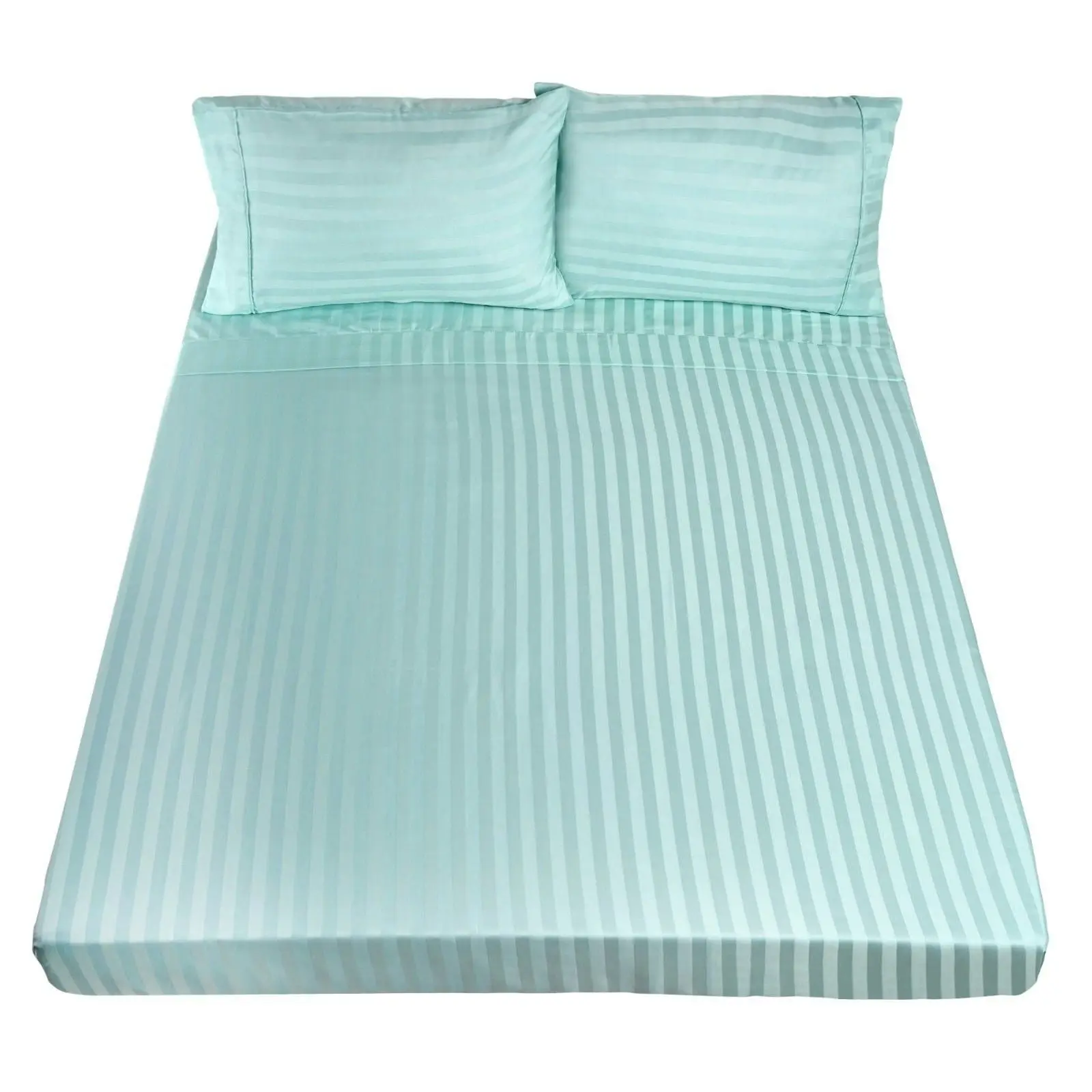 Royal Comfort 1200TC Soft Sateen Damask Stripe Cotton Blend Sheet Pillowcase Set