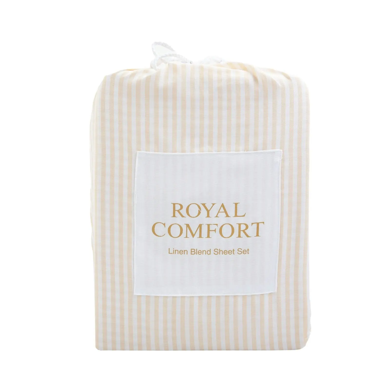 Royal Comfort Stripes Linen Blend Sheet Set Bedding Luxury Breathable Ultra Soft