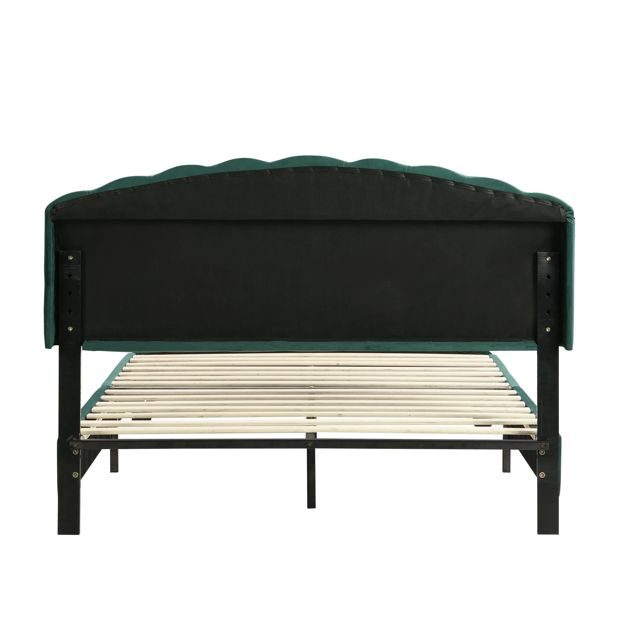 IHOMDEC Double Size  Shell-Style Bed Frame Base Mattress Platform BEF04 Green