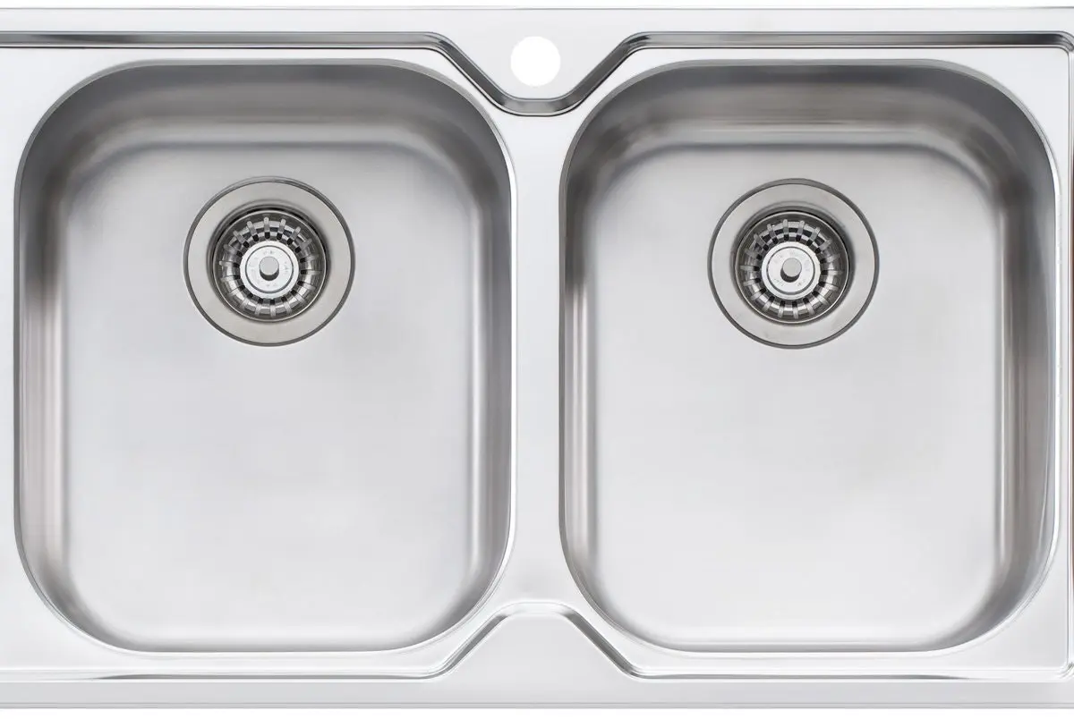 Oliveri Diaz Double Bowl Left Hand Drainer Topmount Sink