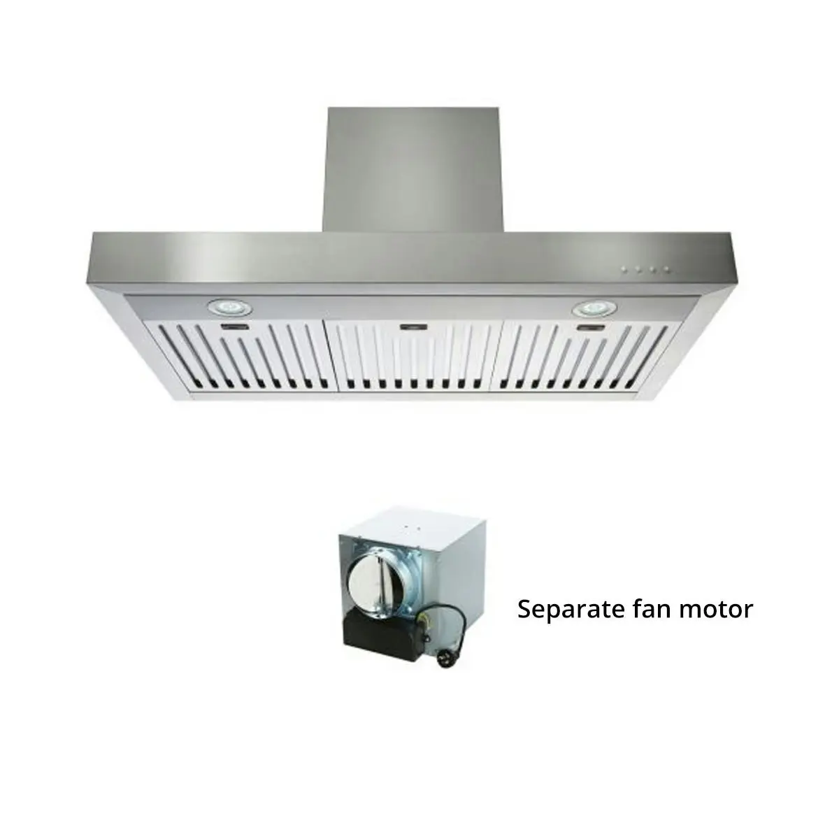 Euromaid 90cm Stainless Steel Canopy Rangehood