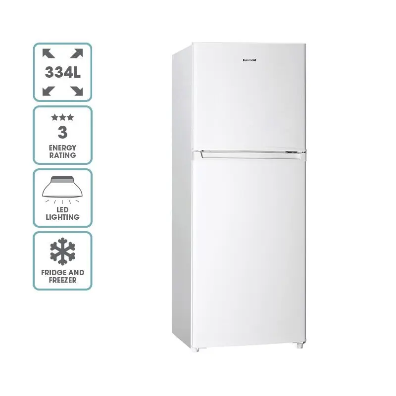 Euromaid 338L Top Mount Frost Free Fridge