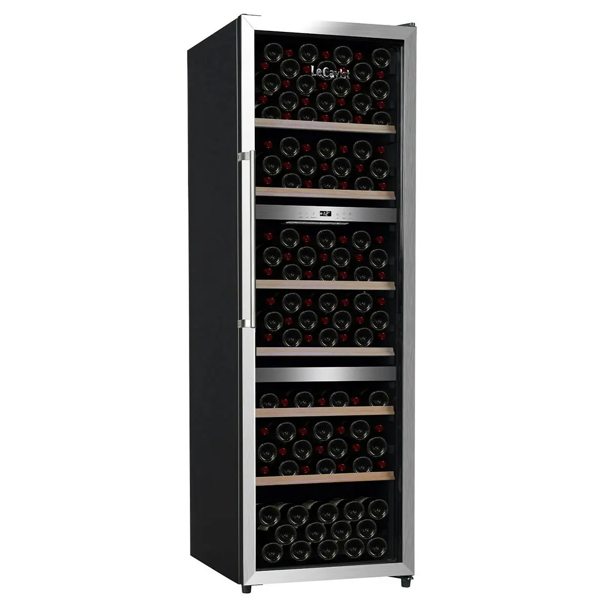 Lecavist 140 Bottle Triple Zone Wine Fridge Stainless Steel