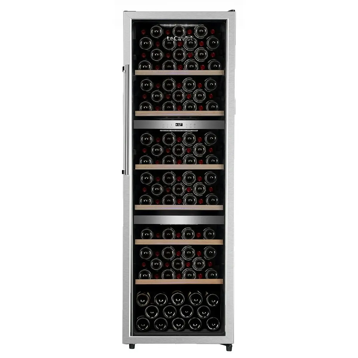 Lecavist 140 Bottle Triple Zone Wine Fridge Stainless Steel