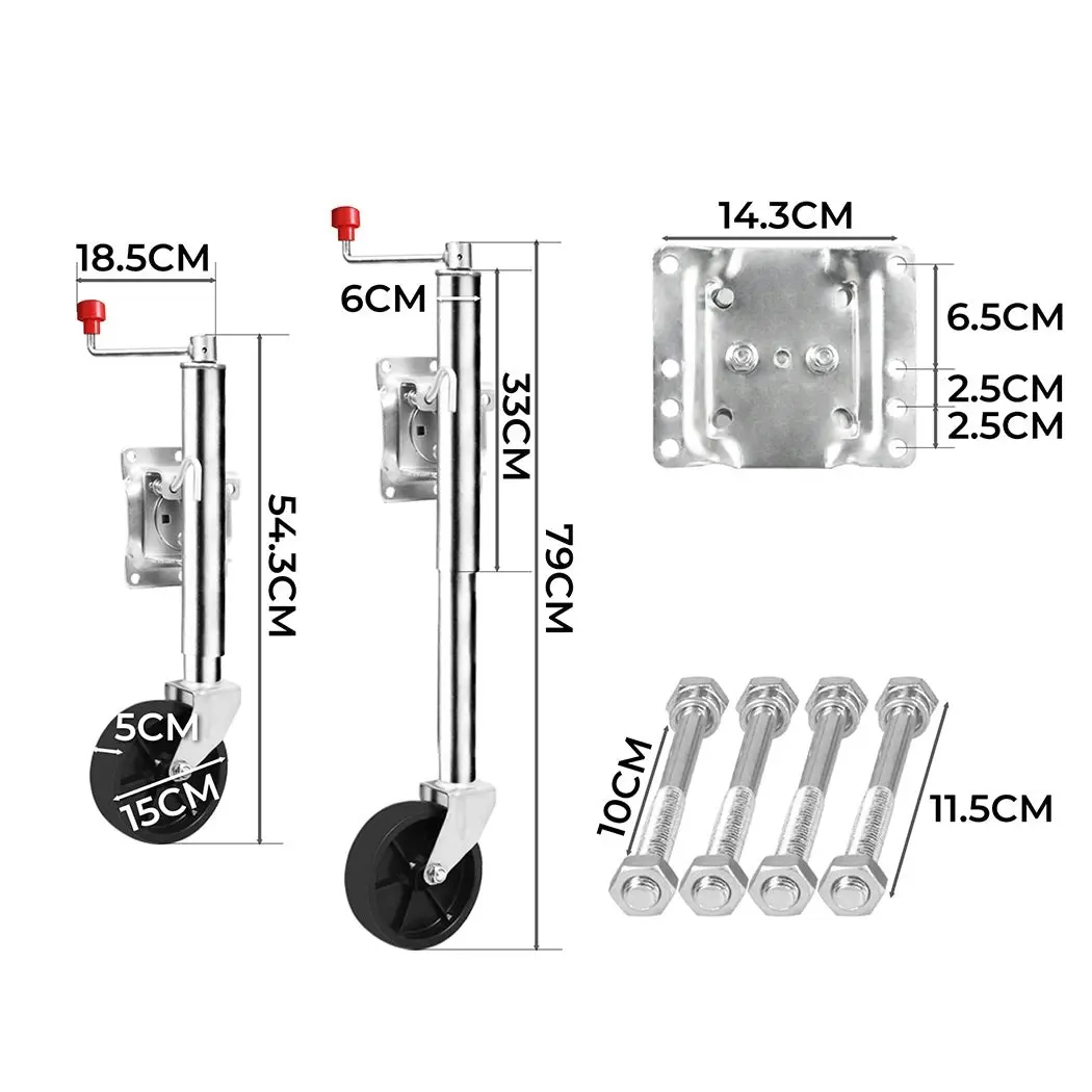 Traderight Group  Jockey Wheel 6 Inch Swivel Swing Up 450kg Solid Wheel Trailer Caravan Boat Parts