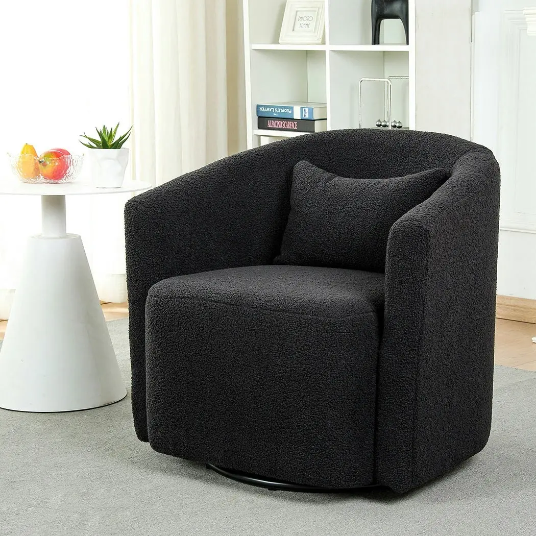 Levede Swivel Barrel Chair Armchairs Barrel Cup Tub Accent Sofa Lounge Armrest