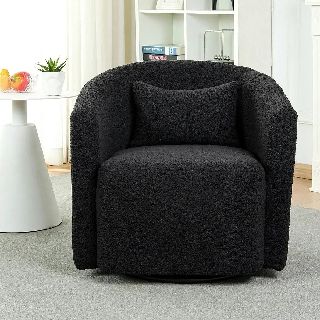 Levede Swivel Barrel Chair Armchairs Barrel Cup Tub Accent Sofa Lounge Armrest