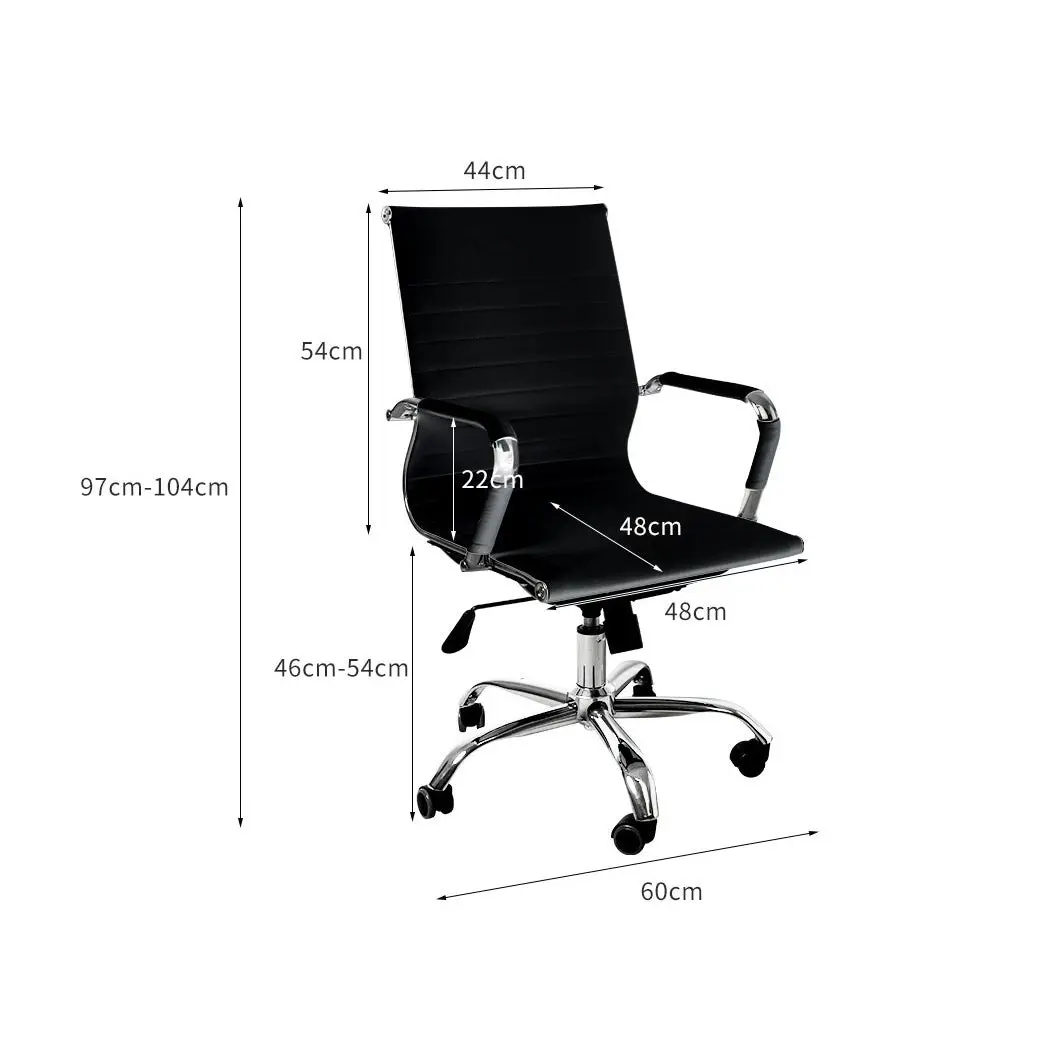 Levede Office Chair Gaming Chairs Executive Mid-Back Computer PU Leather Seat