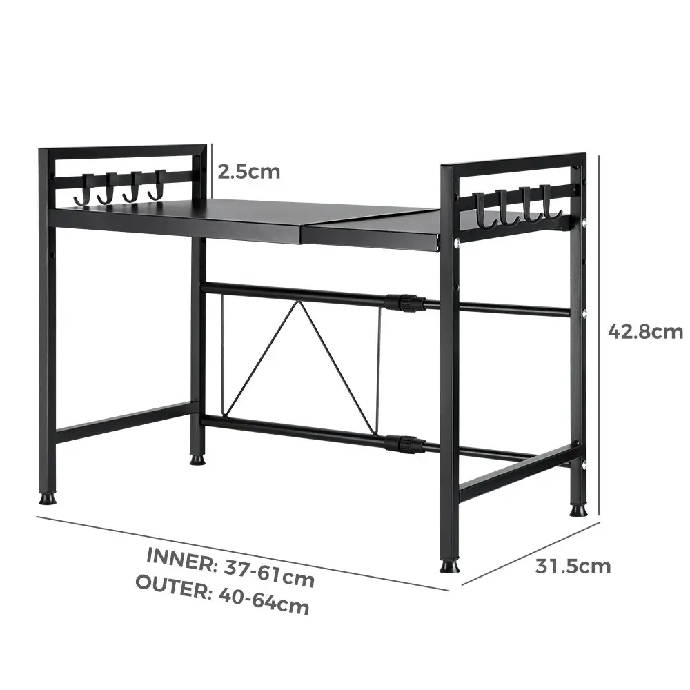 Simplus Microwave Oven Shelf Adjustable Metal Kitchen Organiser Storage Rack