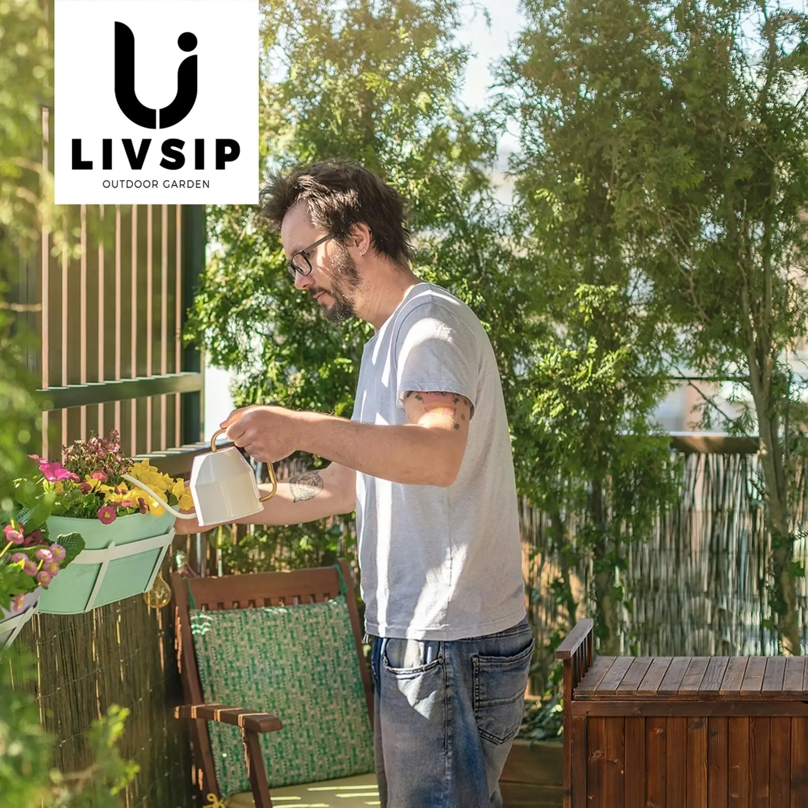 Livsip Outdoor Storage Box Garden Bench Wooden Container Cabinet 500L Large