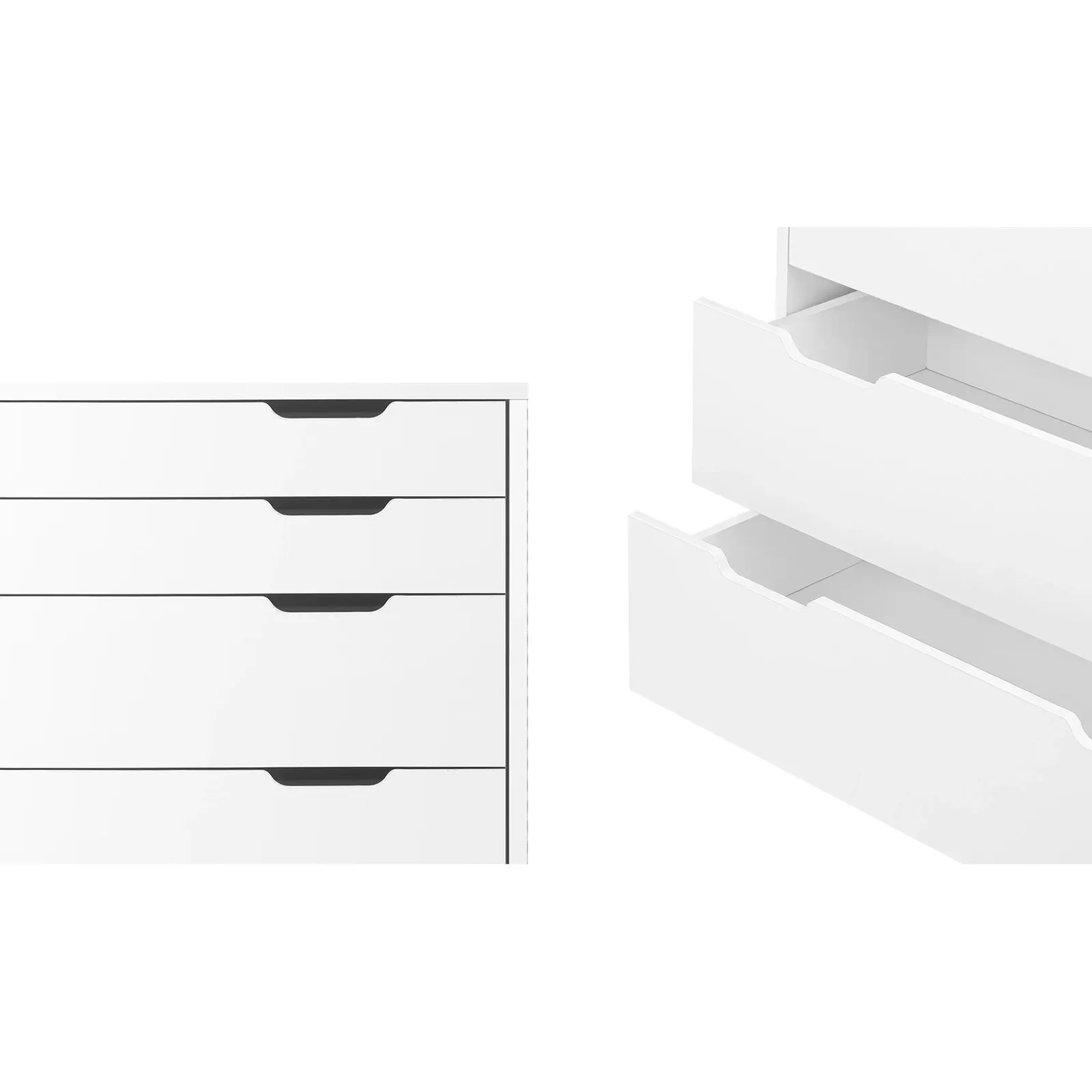 Oikiture 6 Chest of Drawers Tallboy White PMA