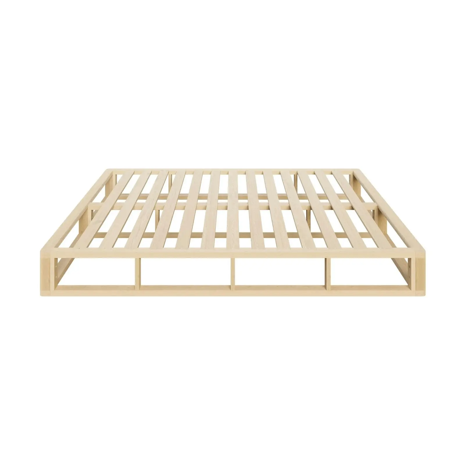 Oikiture Bed Frame King Single Bed Base Wooden Platform Cage-like Base