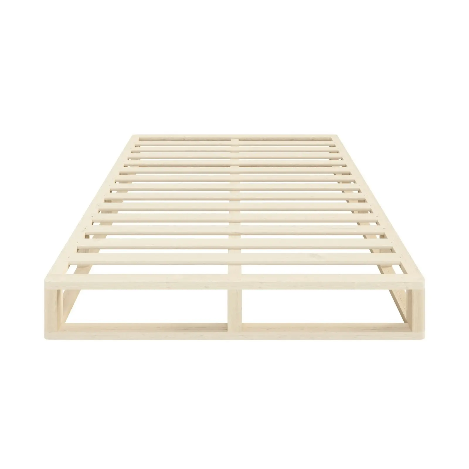 Oikiture Bed Frame King Single Bed Base Wooden Platform Cage-like Base