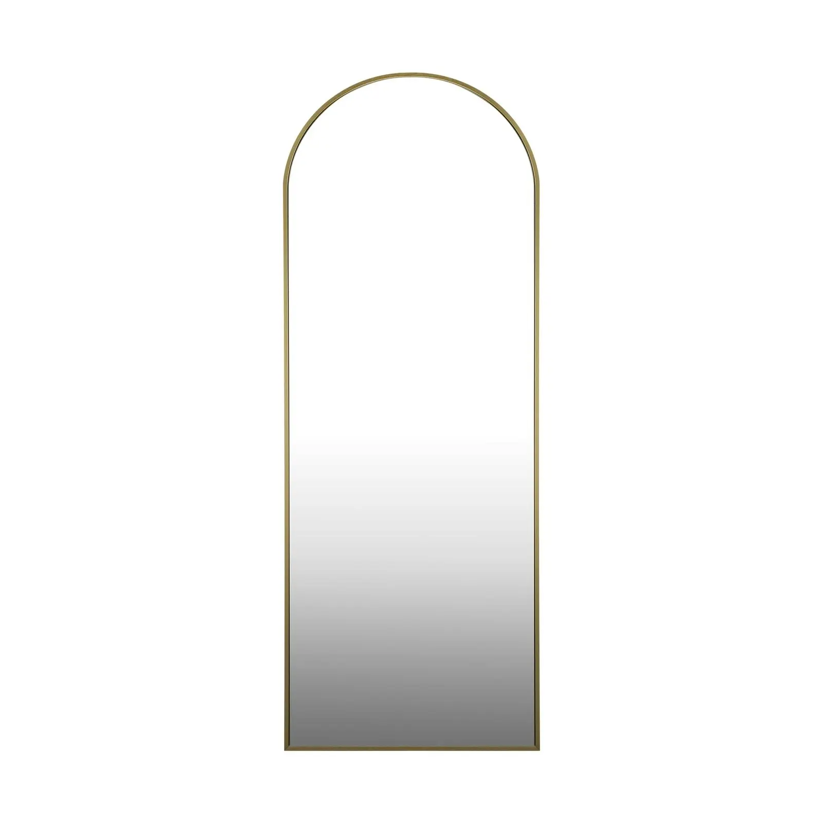 Oikiture 166x60cm Full Length Mirror Arched Dressing Floor Mirrors Free Standing Gold