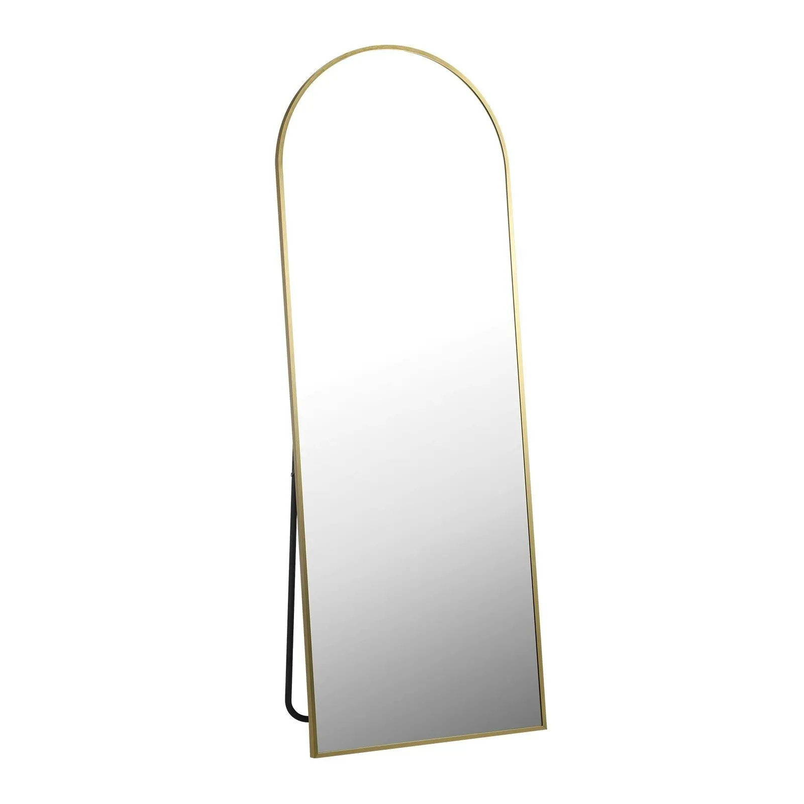 Oikiture 166x60cm Full Length Mirror Arched Dressing Floor Mirrors Free Standing Gold