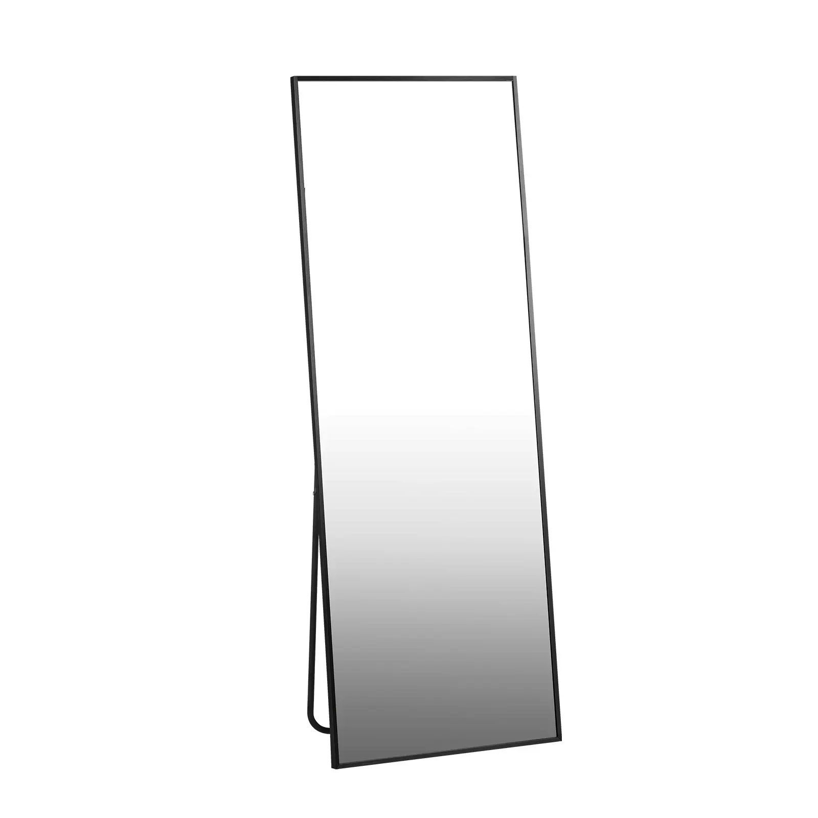 Oikiture 166x60cm Full Length Mirror Rectangle Dressing Floor Mirrors Free Standing Black