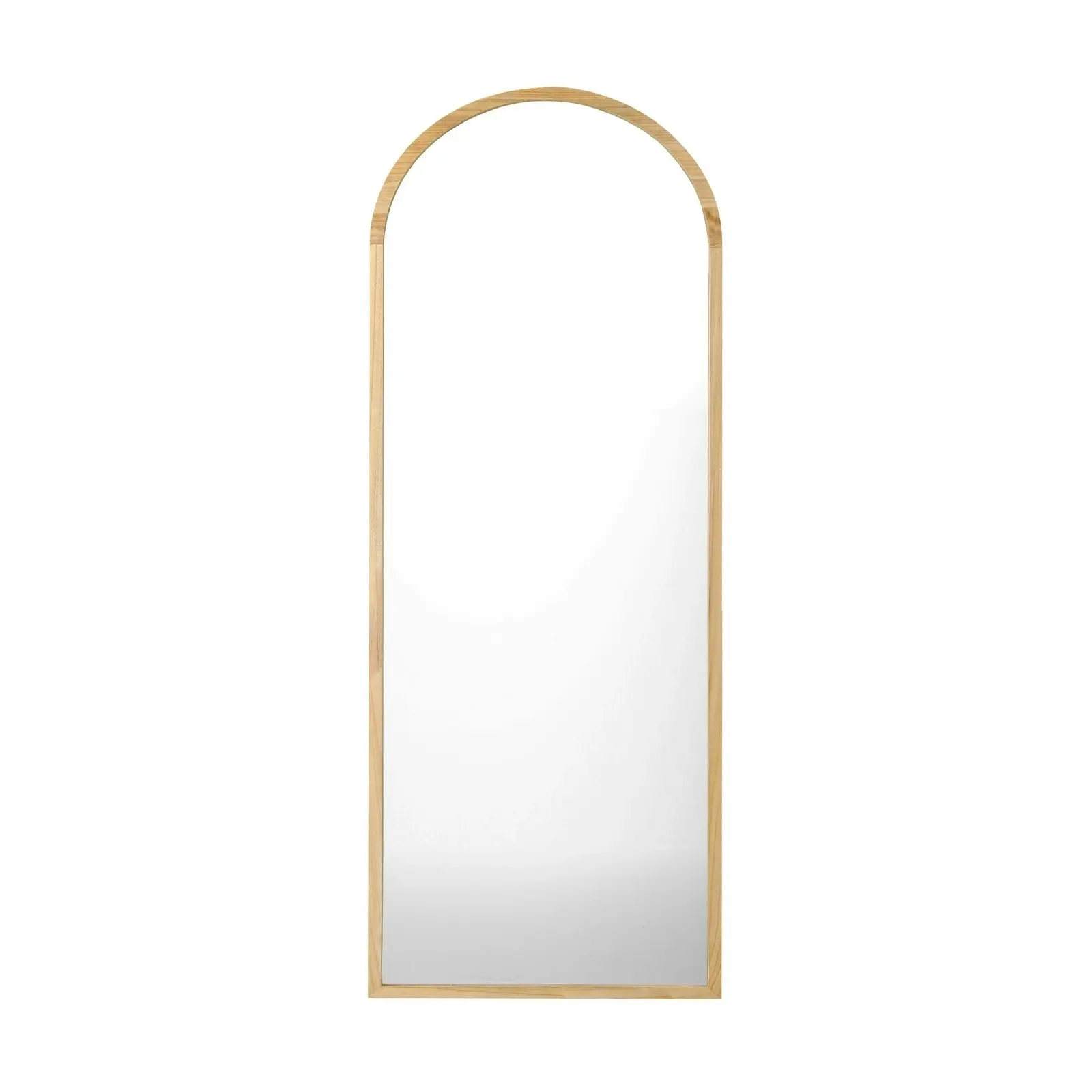 Oikiture 166x60cm Full Length Mirror Arched Dressing Floor Mirrors Wooden