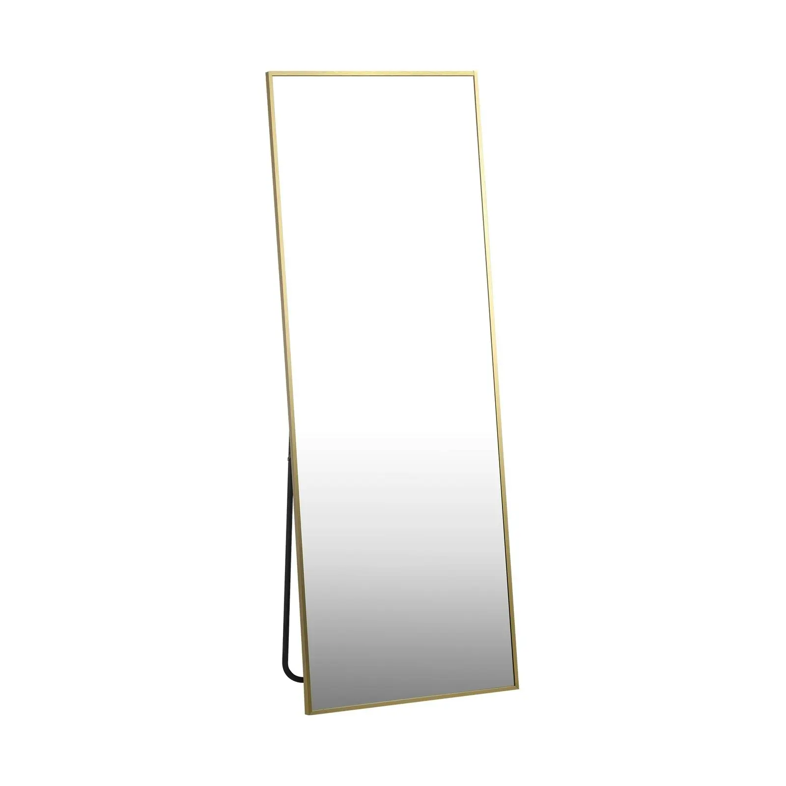 Oikiture 166x60cm Full Length Mirror Rectangle Dressing Floor Mirrors Free Standing Gold